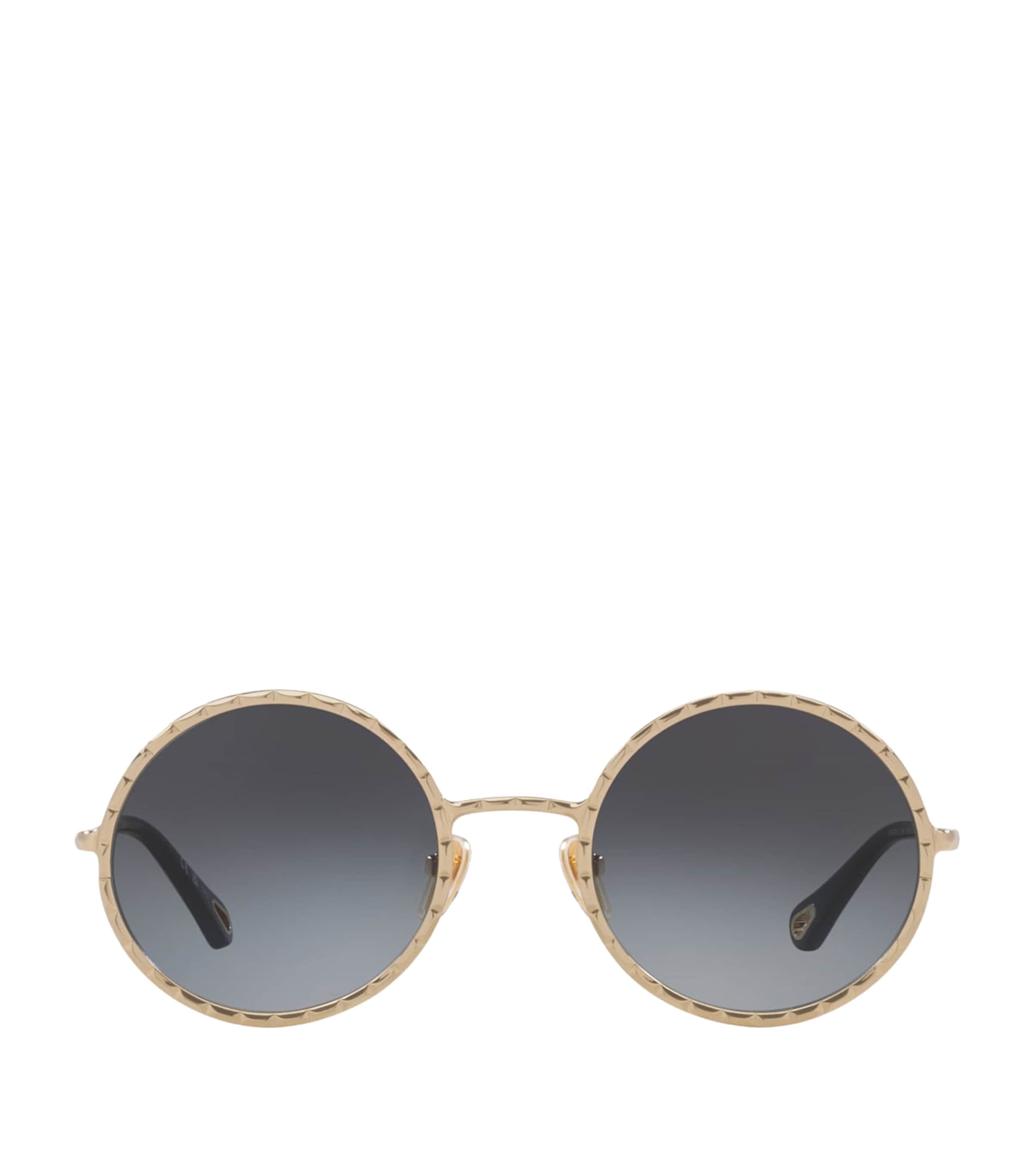 Chloé Womens Ch0230s Round-frame Metal Sunglasses Gold In Gold