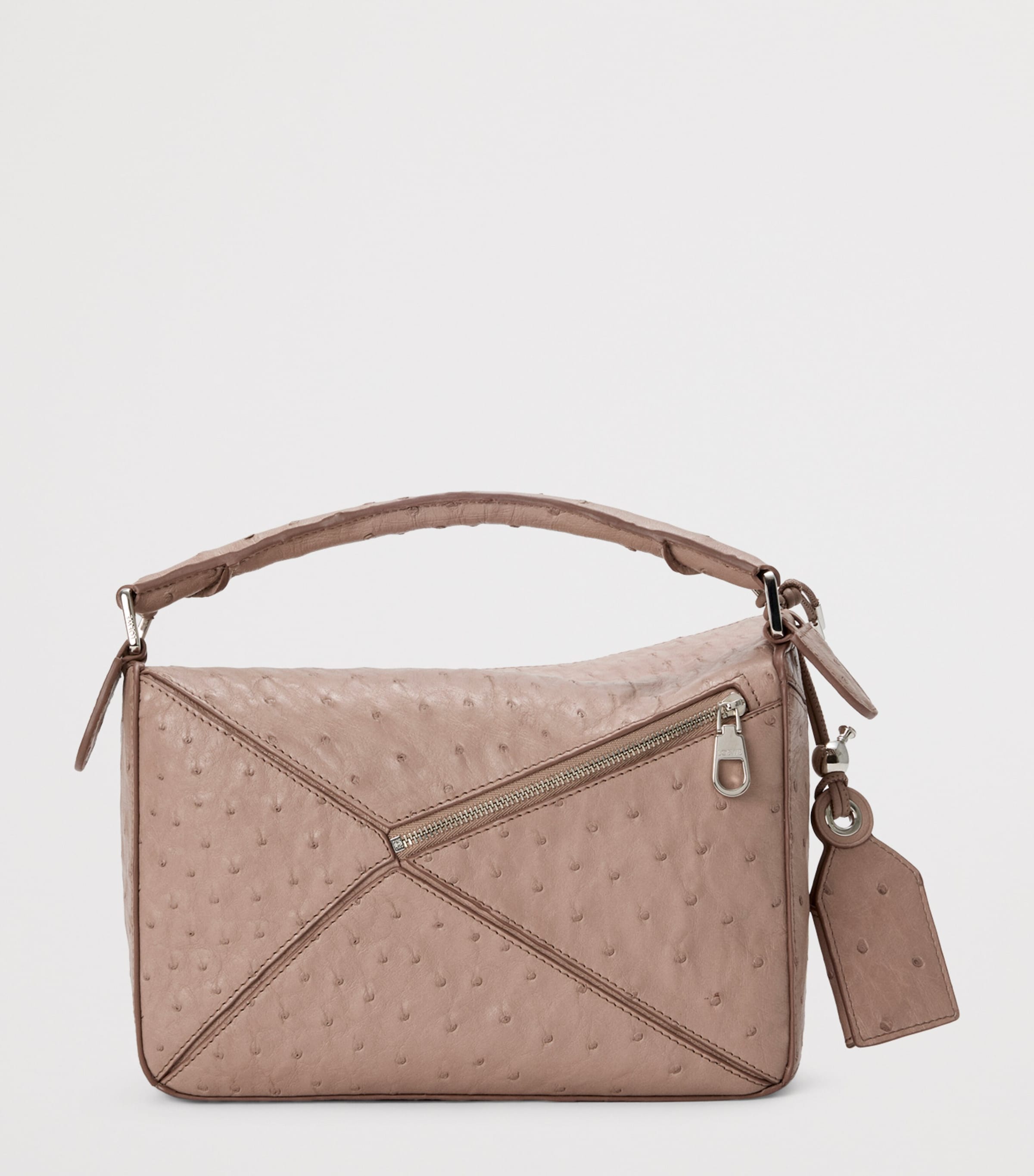 Small Leather Puzzle Top-Handle Bag TAUPE Image 5