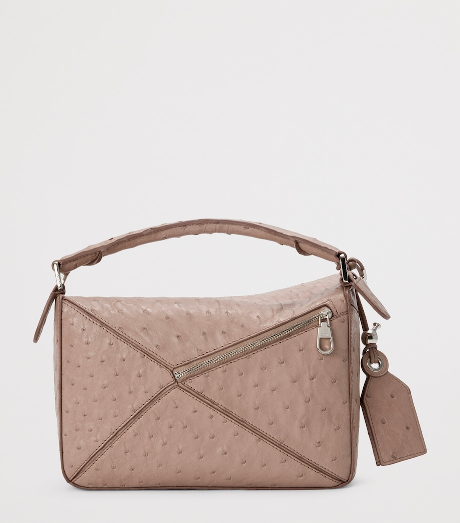 Small Leather Puzzle Top-Handle Bag TAUPE Image 5