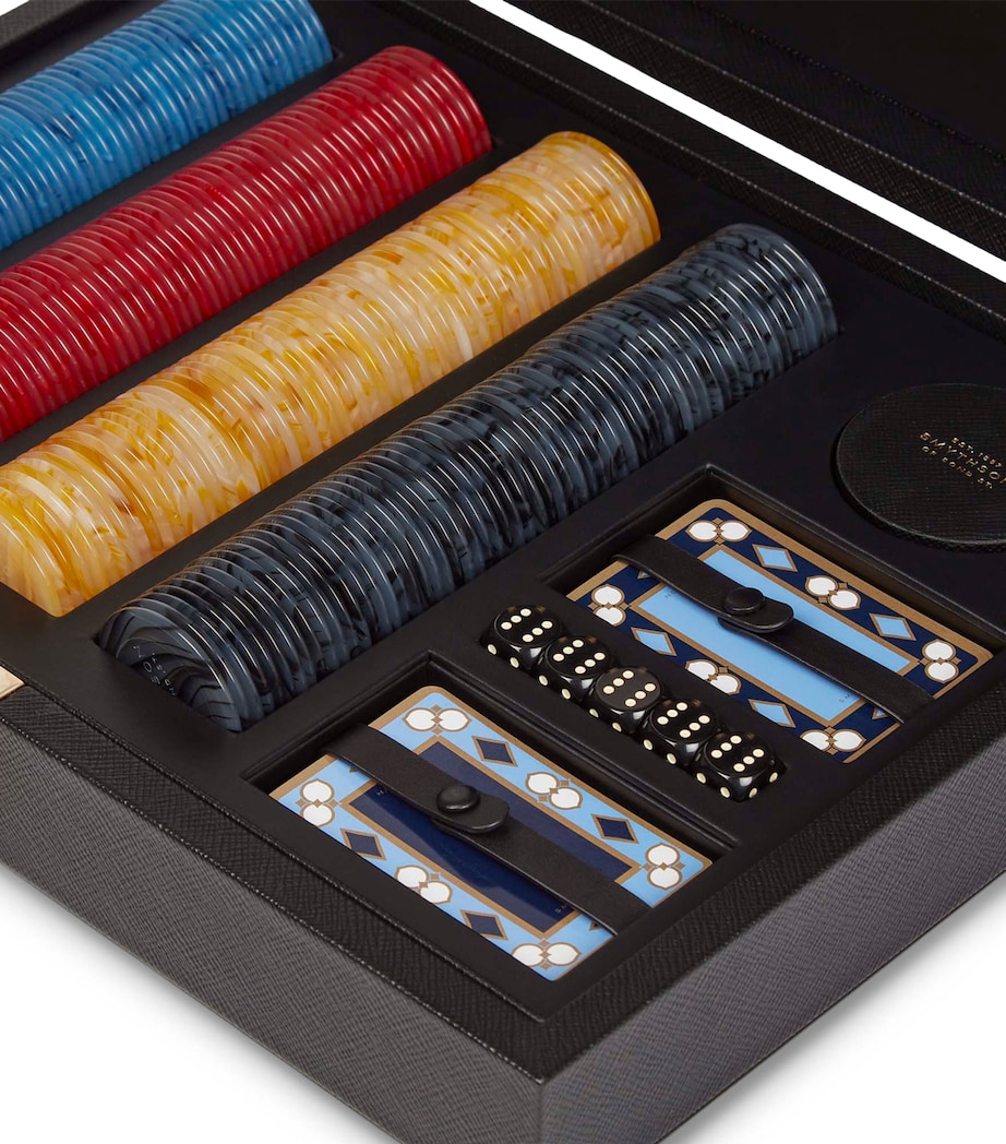 Leather Poker Set BLACK Image 2