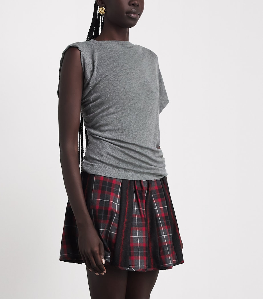 Vivienne Westwood Womens Asymmetric Orb Hebo Top Grey Melang Image 4