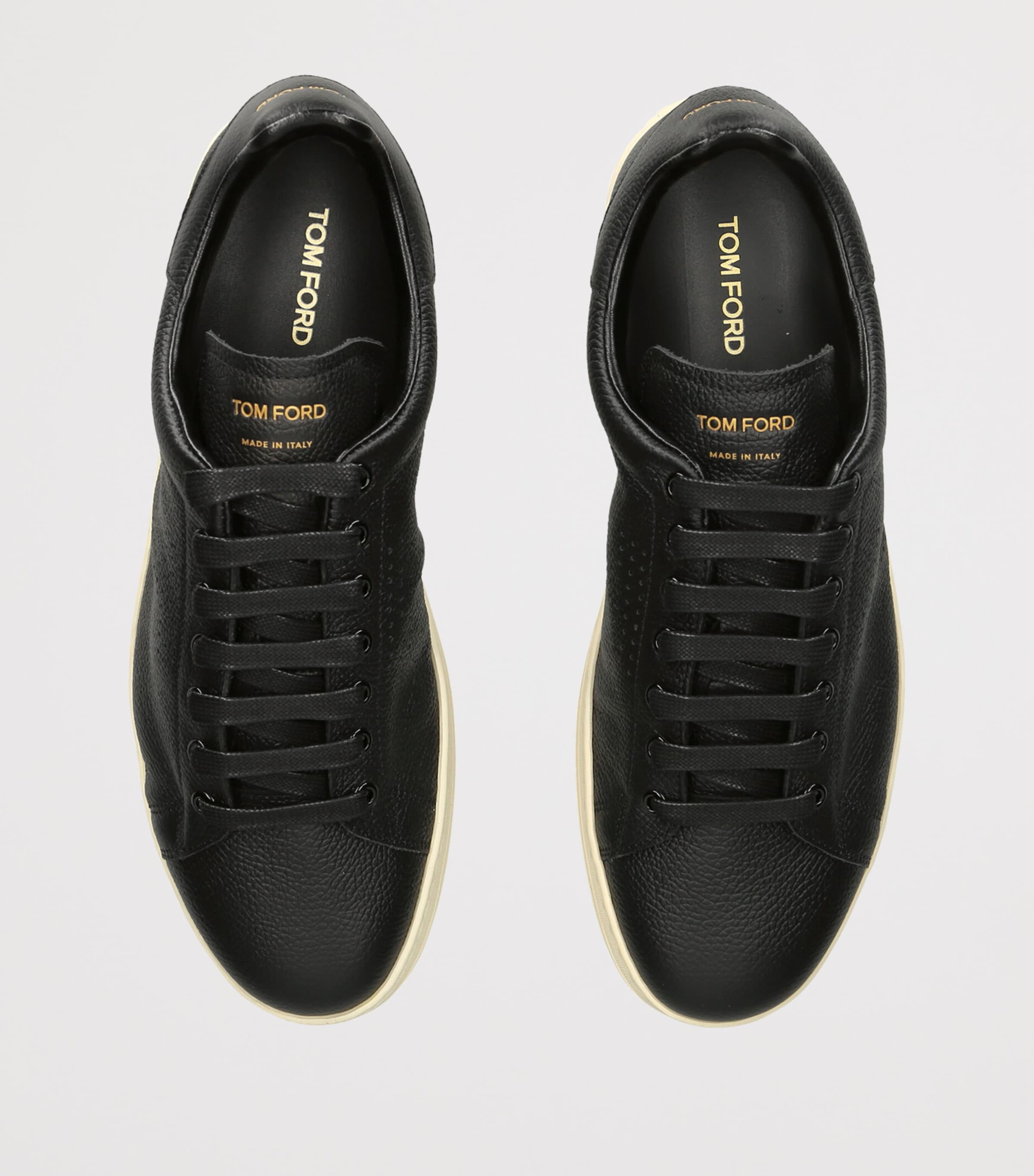 TOM FORD Leather Warwick Sneakers Blk/white Image 3