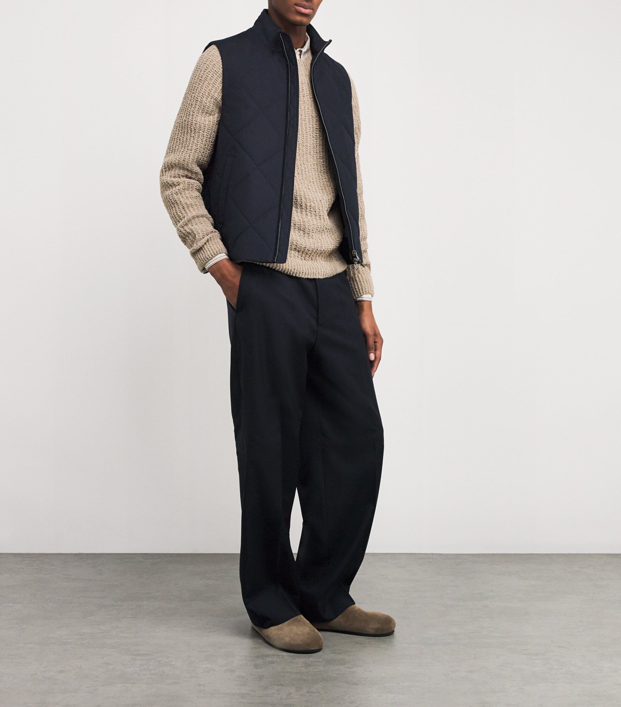 Canali Mens Quilted Gilet Image 2