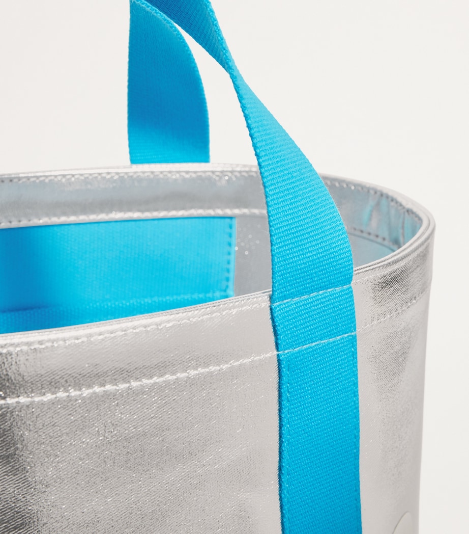 Mini Cotton Logo Tote Bag SILVER Image 5