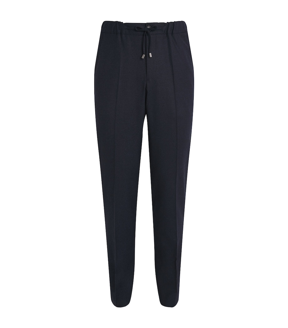 Virgin Wool Drawstring Trousers 001/16 NAVY 7WA379 Image 1