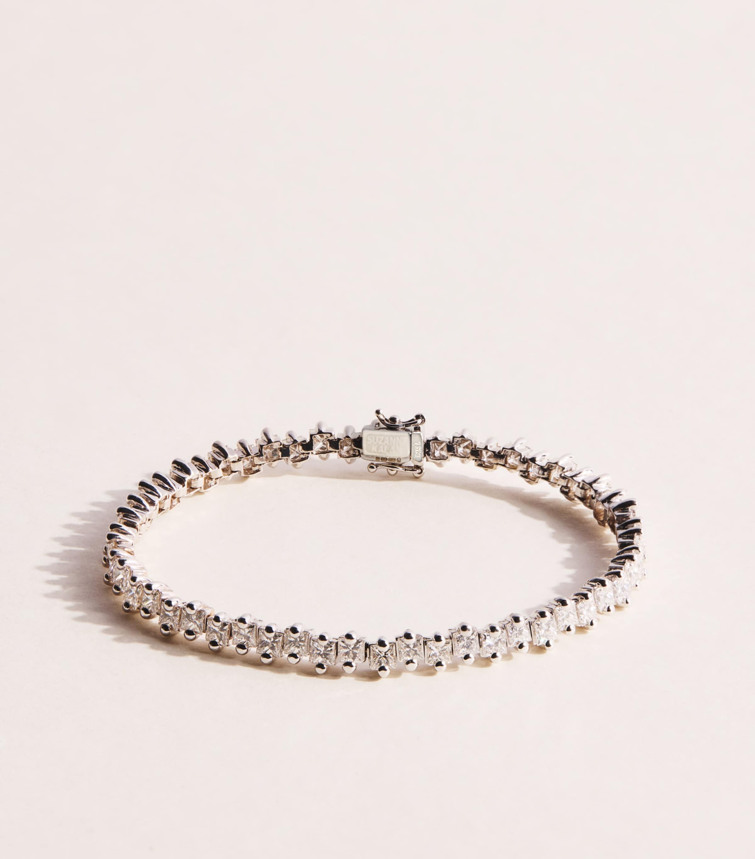 Suzanne Kalan White Gold and Diamond Princess Tennis Bracelet Wg/wd Image 1