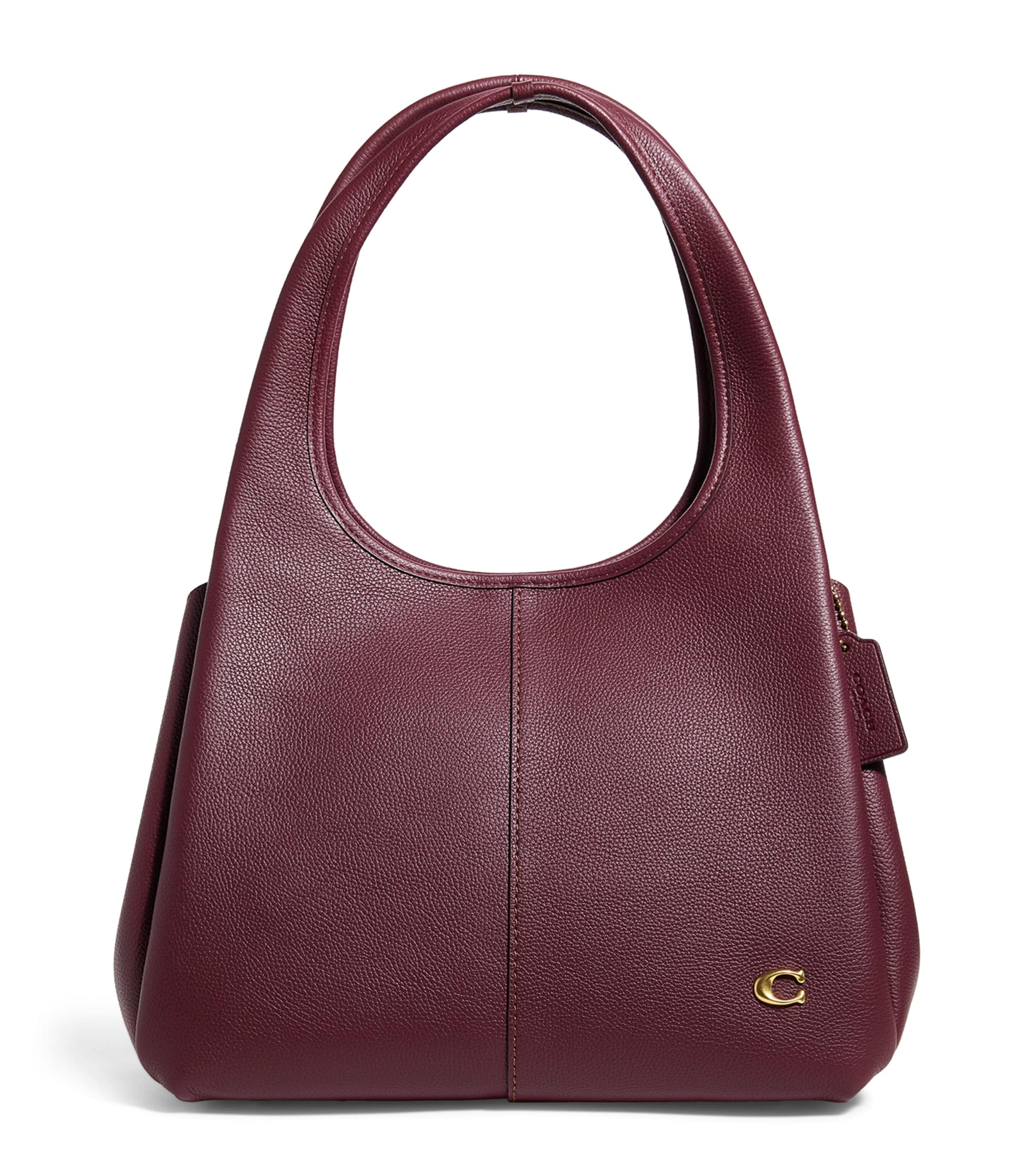 Coach Burgundy Pebbled Leather Lana Shoulder Bag | Harrods US