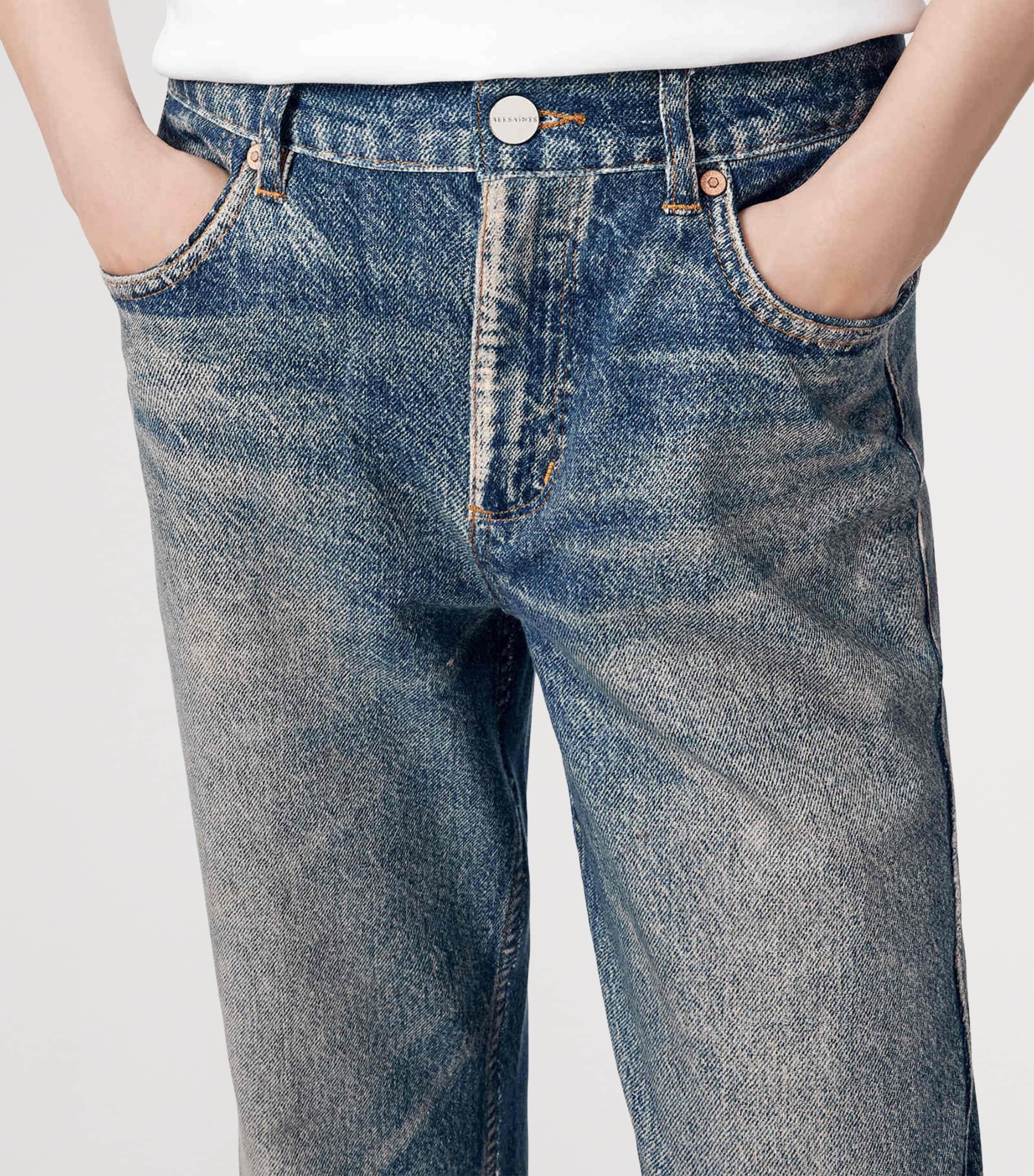AllSaints Womens Denim Illusion Print Ida Trousers Illusion Tint Blue Image 7