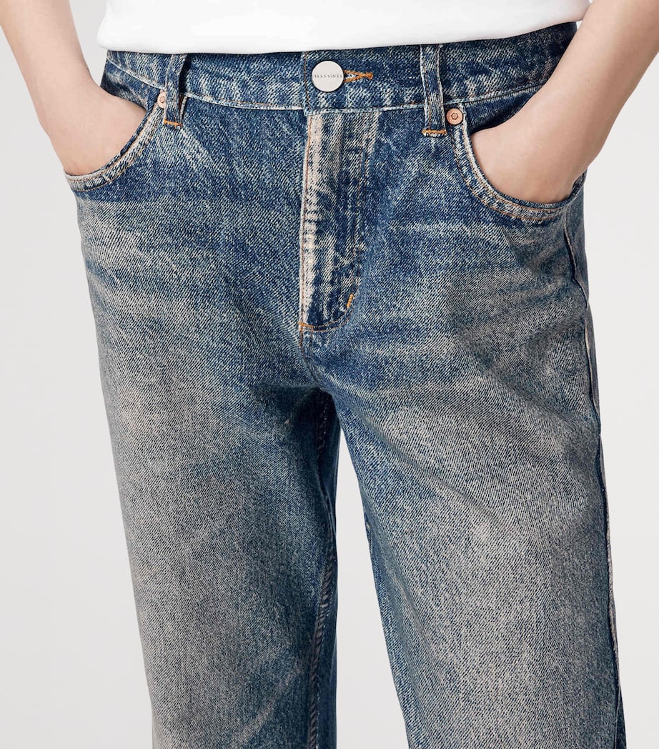 AllSaints Womens Denim Illusion Print Ida Trousers Illusion Tint Blue Image 7