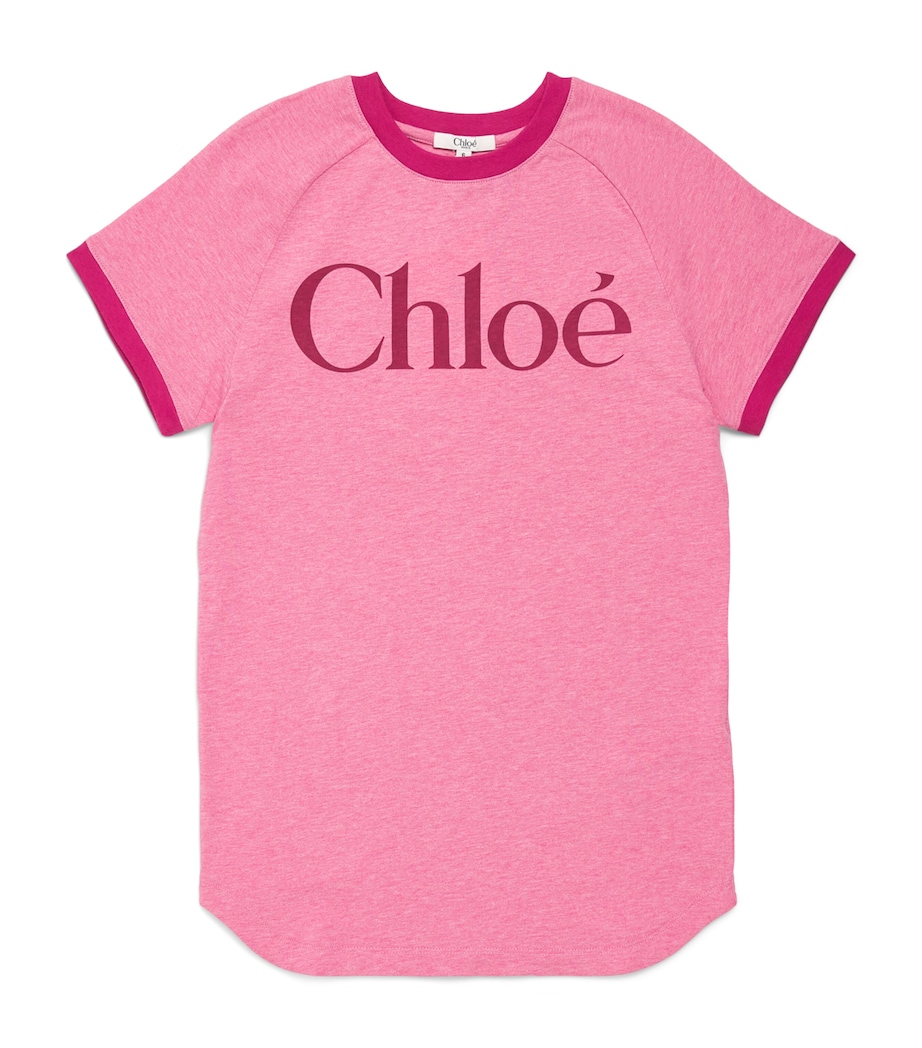 Chloé Kids Cotton Logo T-Shirt (4-14 Years) Marl Image 1