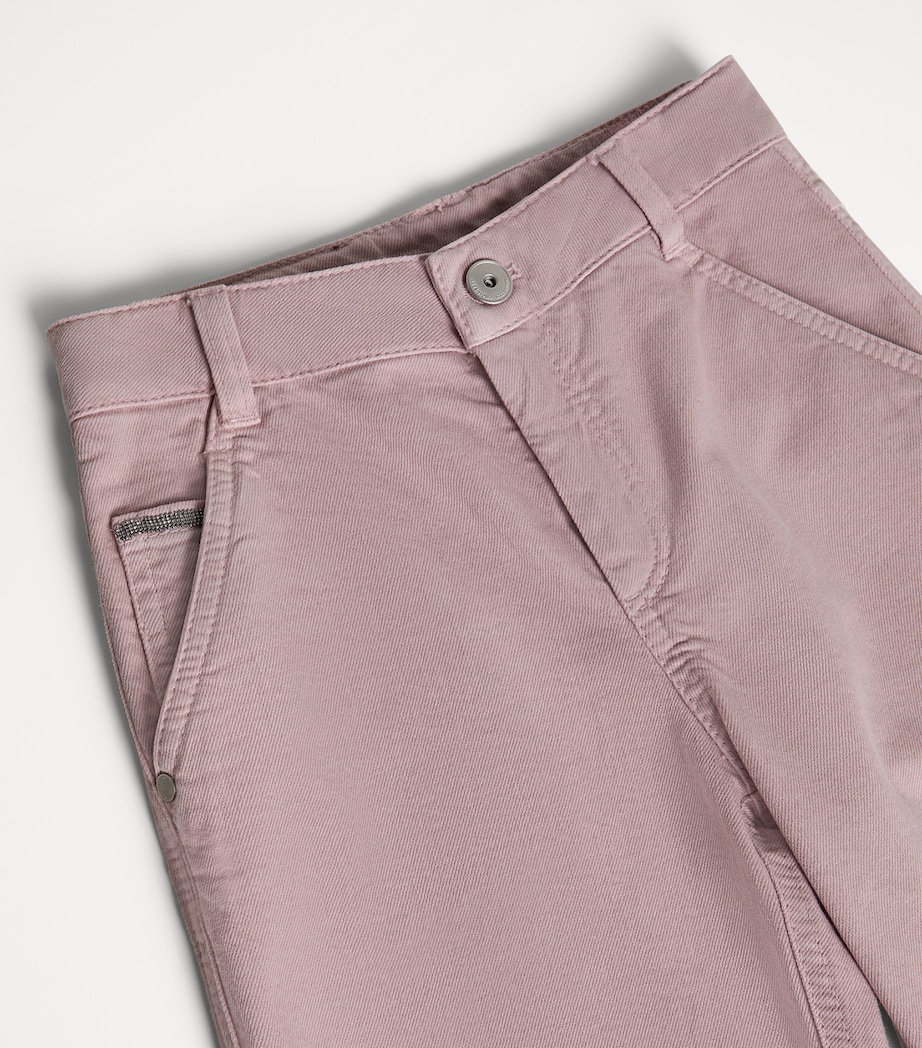 Brunello Cucinelli Kids Garment-Dyed Trousers (4-6 Years) Image 3