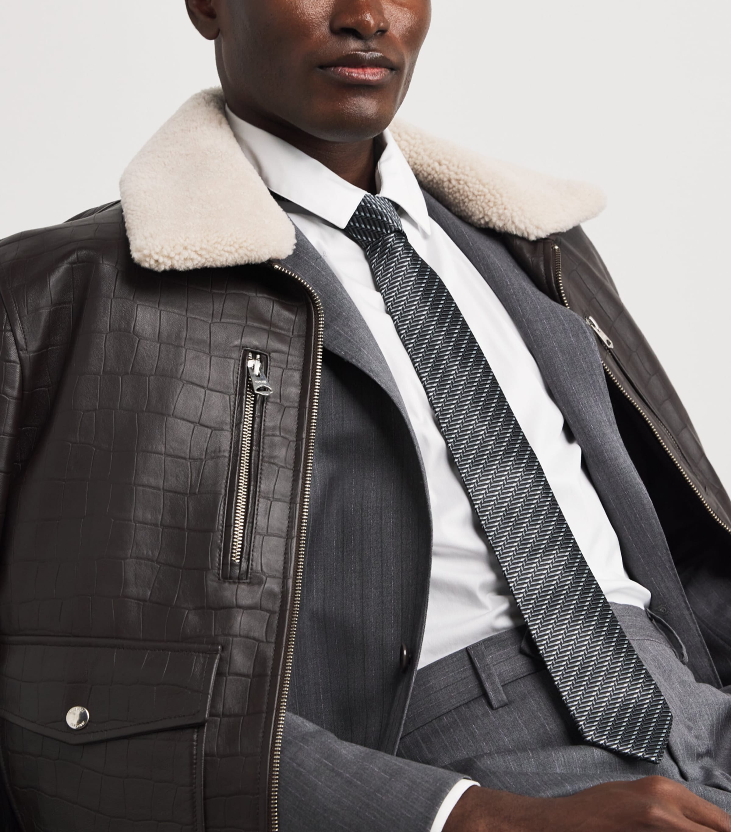 Silk Herringbone Tie F8045 Image 3