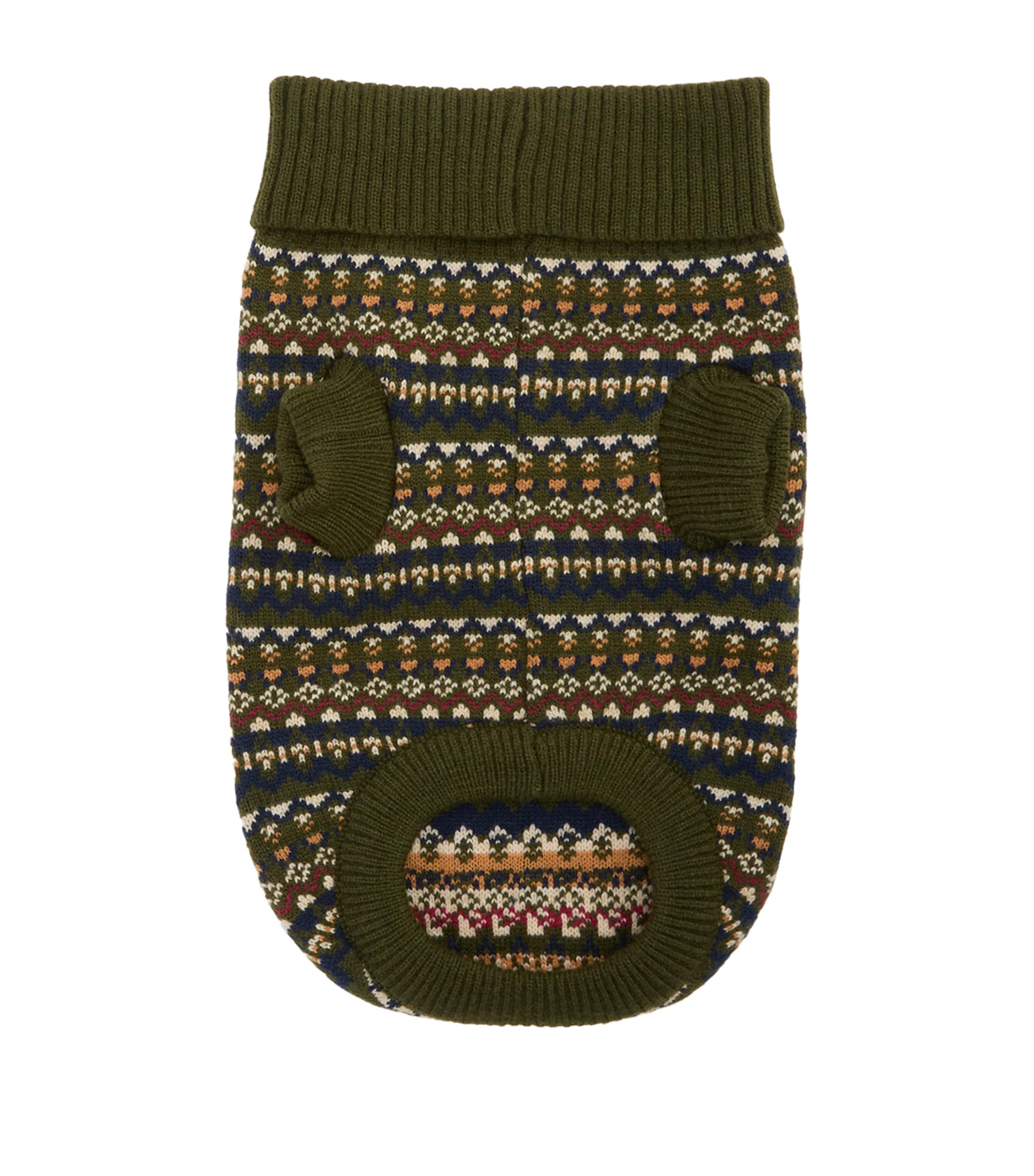 Fair Isle Marlow Dog Sweater (S - L) OLIVE Image 3