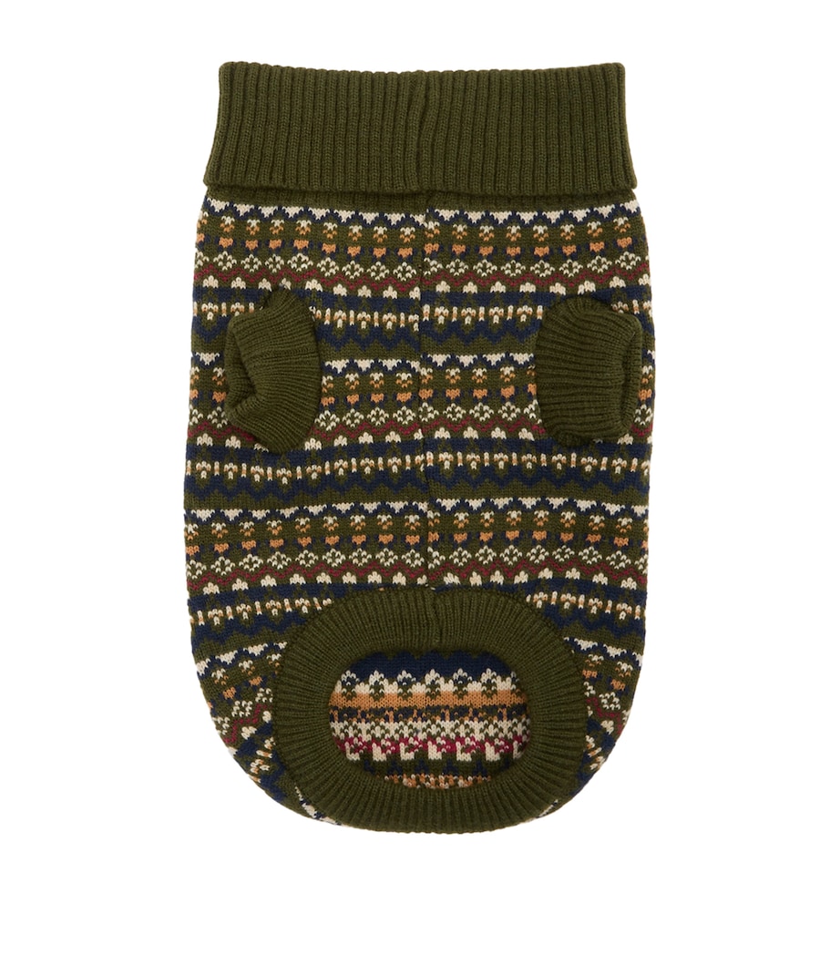Fair Isle Marlow Dog Sweater (S - L) OLIVE Image 3