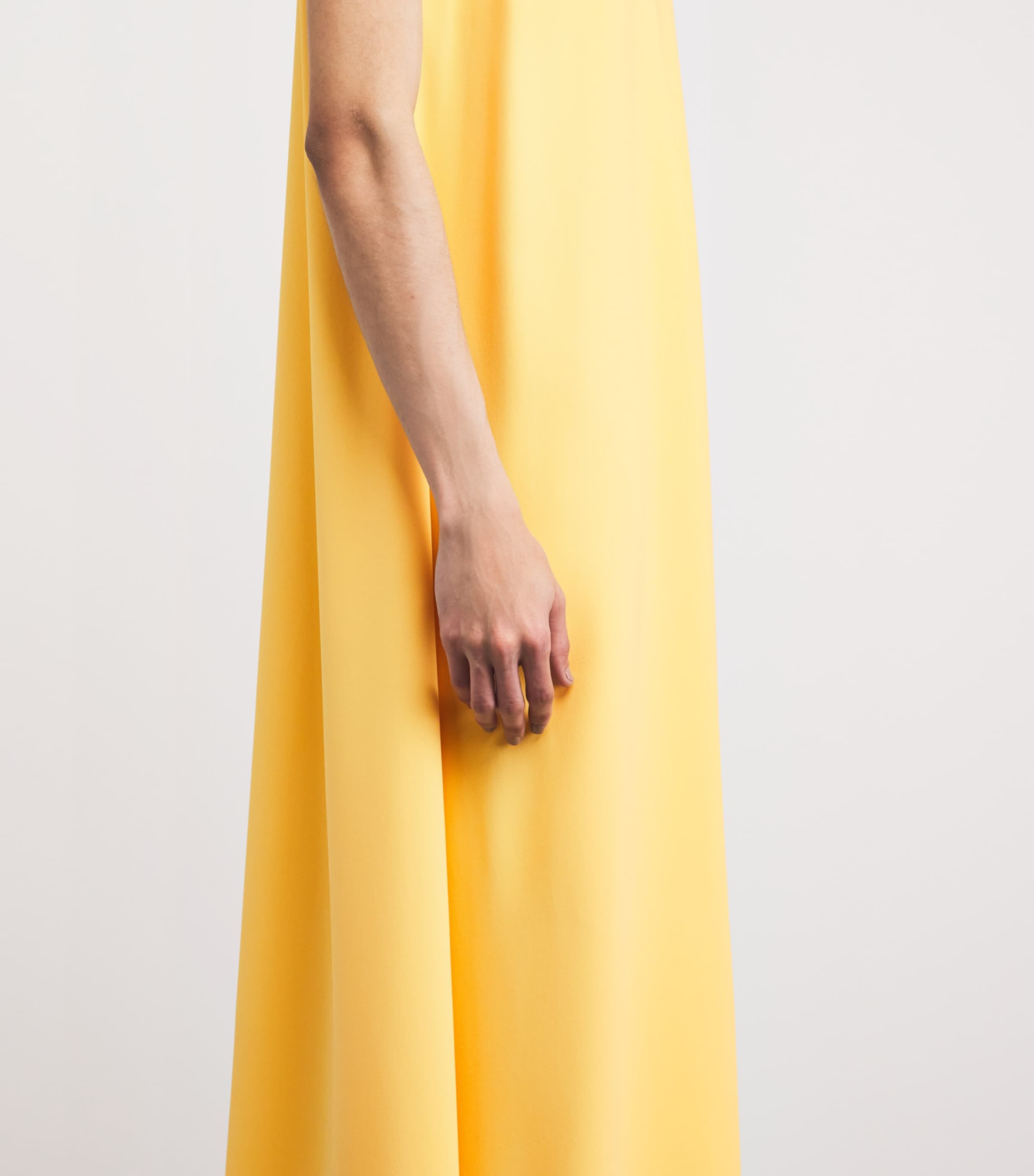 Lafayette 148 Womens Crepe V-Neck Maxi Dress Daisy Daisy Image 5