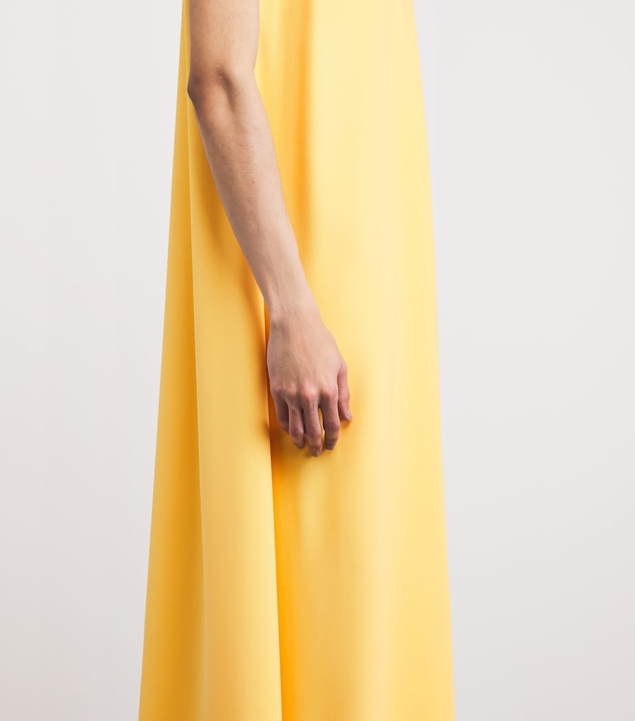 Lafayette 148 Womens Crepe V-Neck Maxi Dress Daisy Daisy Image 5
