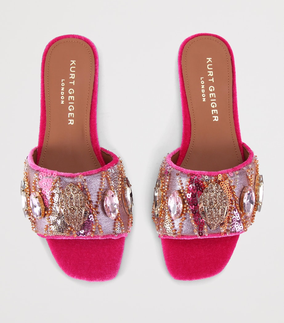 Sequin Kensington Flat Sandals PINK COMB Image 4