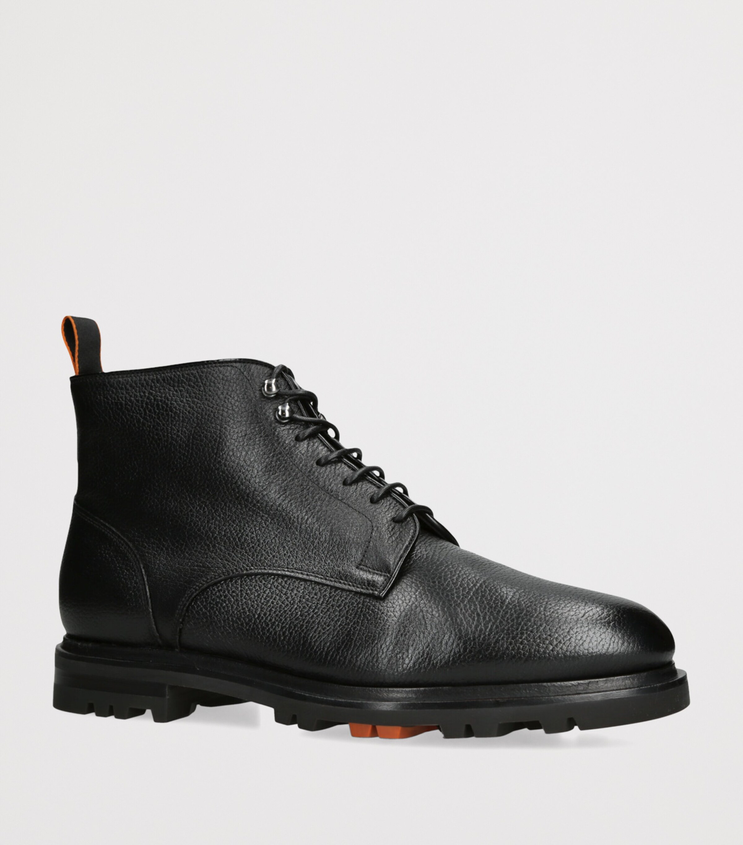 Leather Colin Lace-Up Boots BLACK Image 3