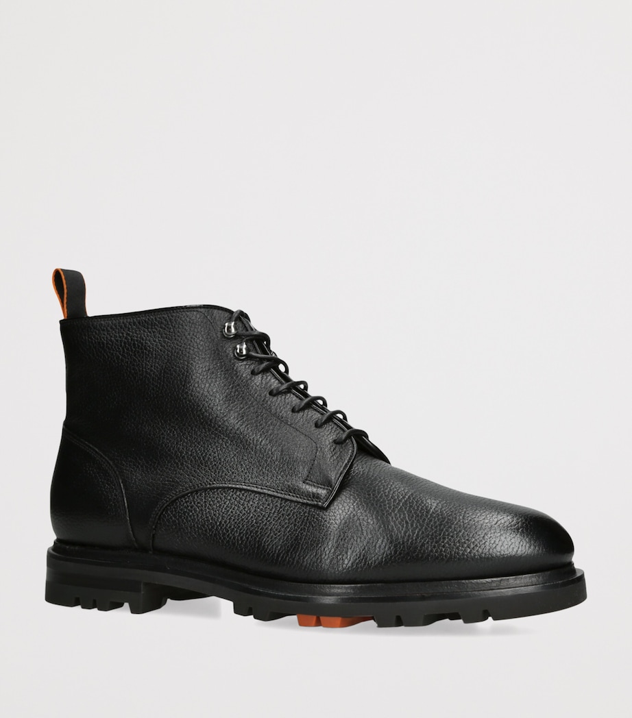 Leather Colin Lace-Up Boots BLACK Image 3