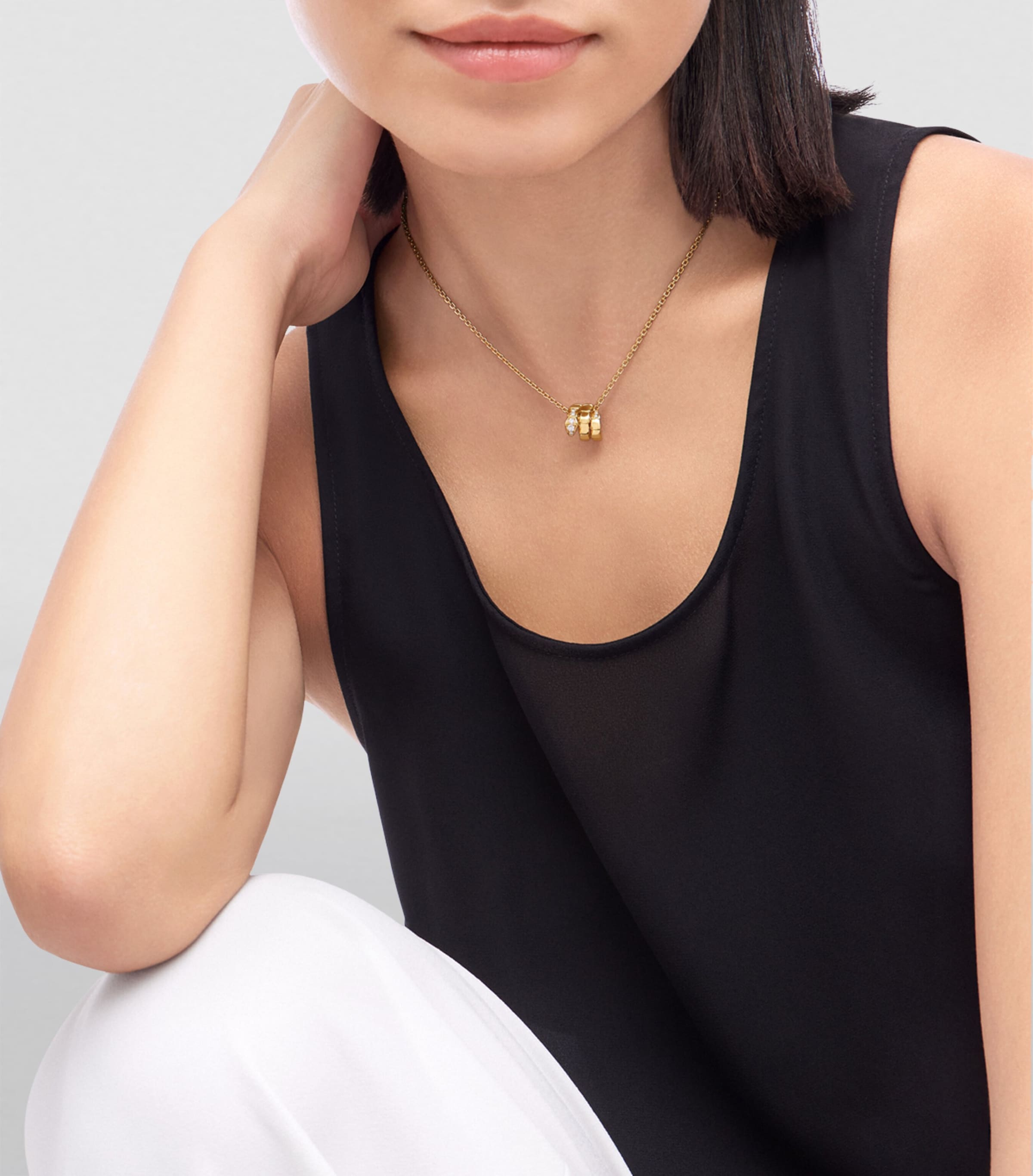 Yellow Gold and Diamond Serpenti Viper Necklace YELLOW GOLD Image 4