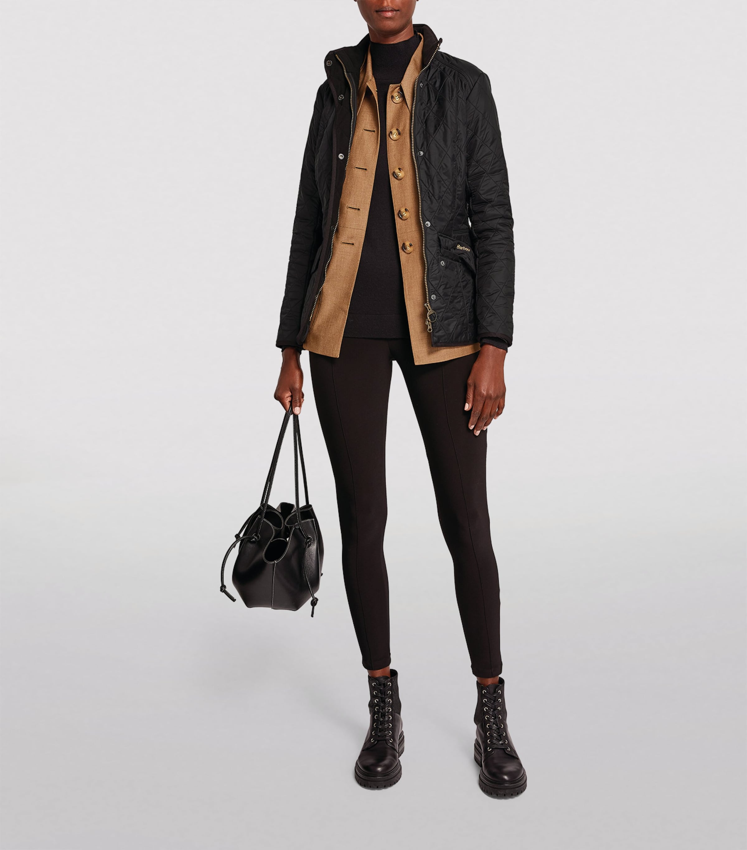 Cavalary Quilt Coat BLACK Image 2