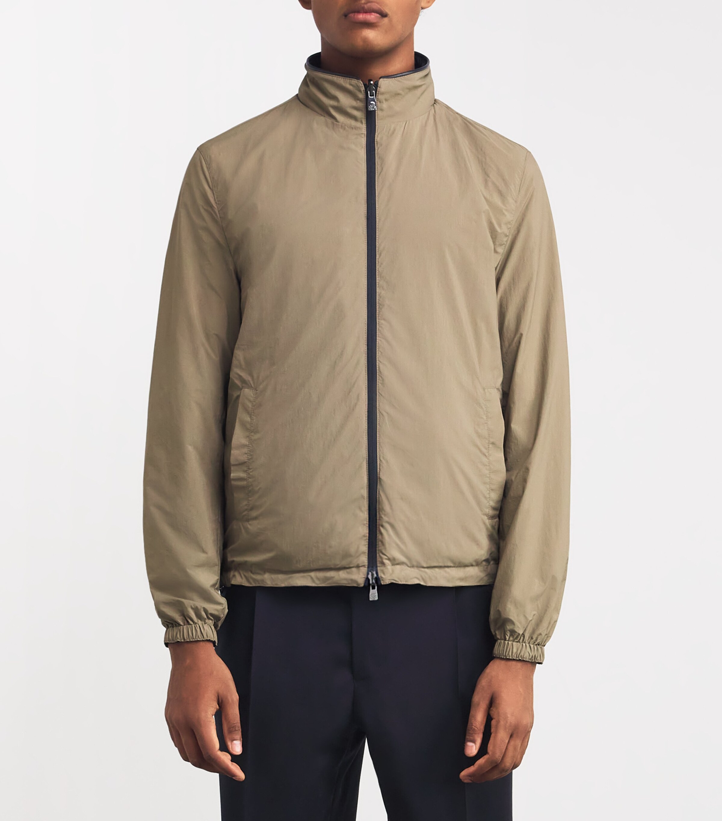 Reversible Zip-Up Jacket 001 NAVY BLUE Image 6