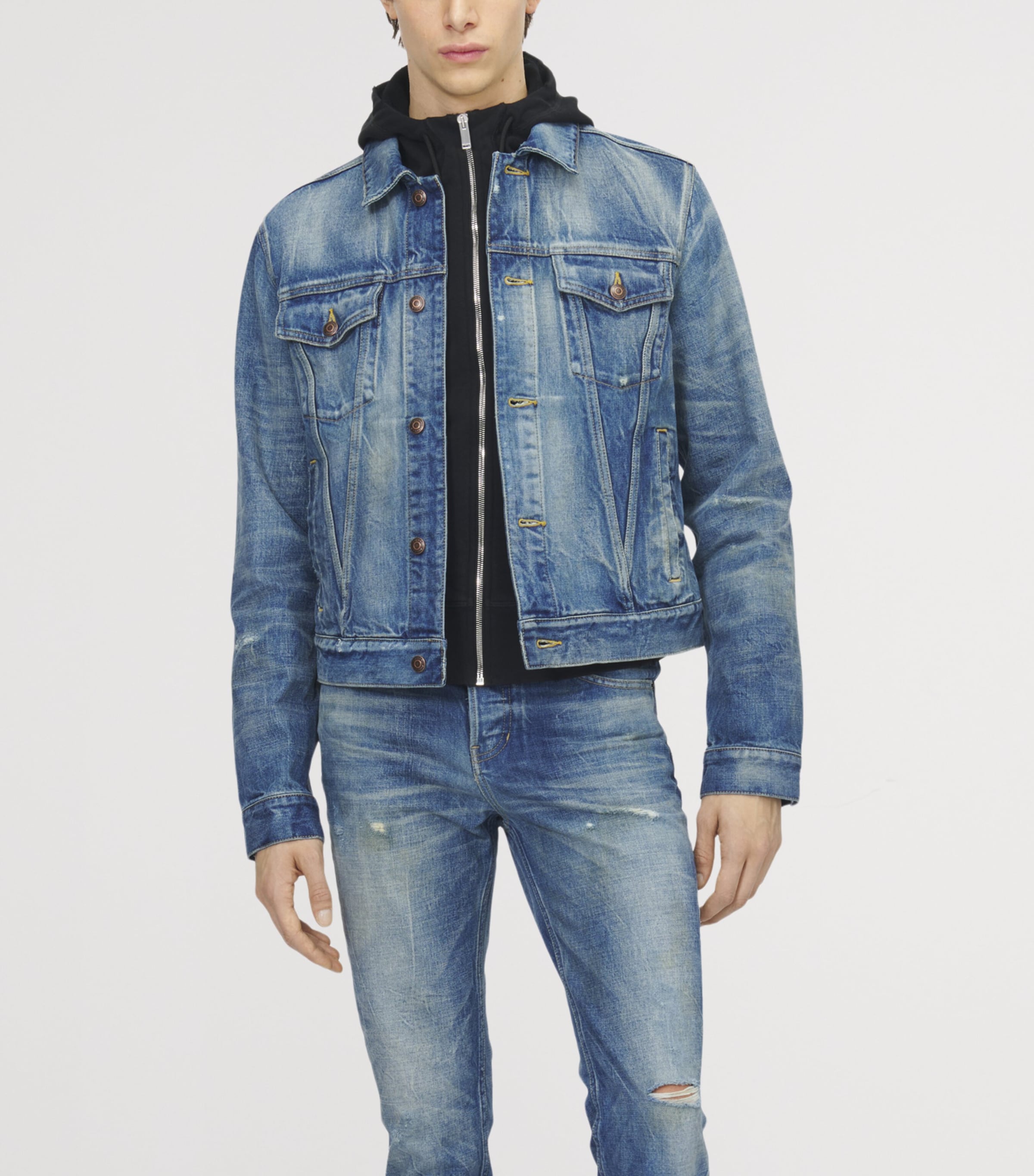 McQueen Mens Denim Jacket Image 5