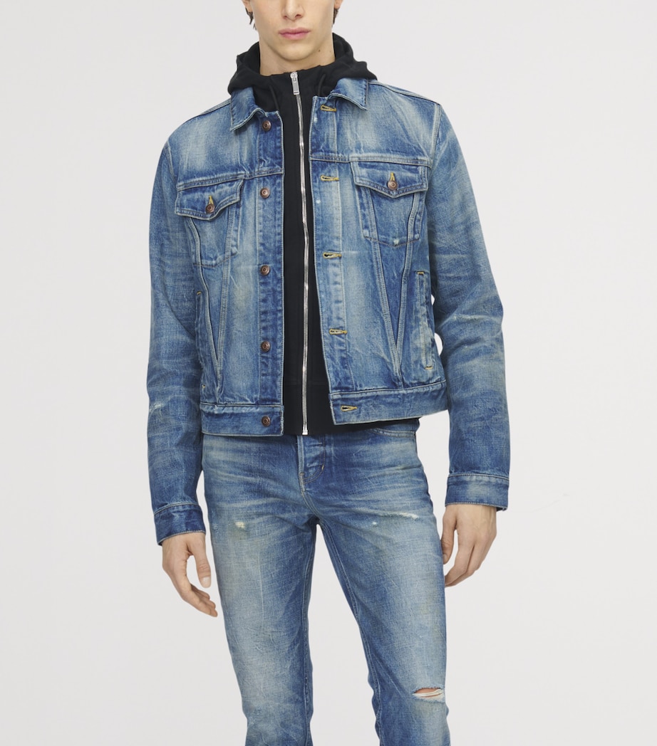 McQueen Mens Denim Jacket Image 5