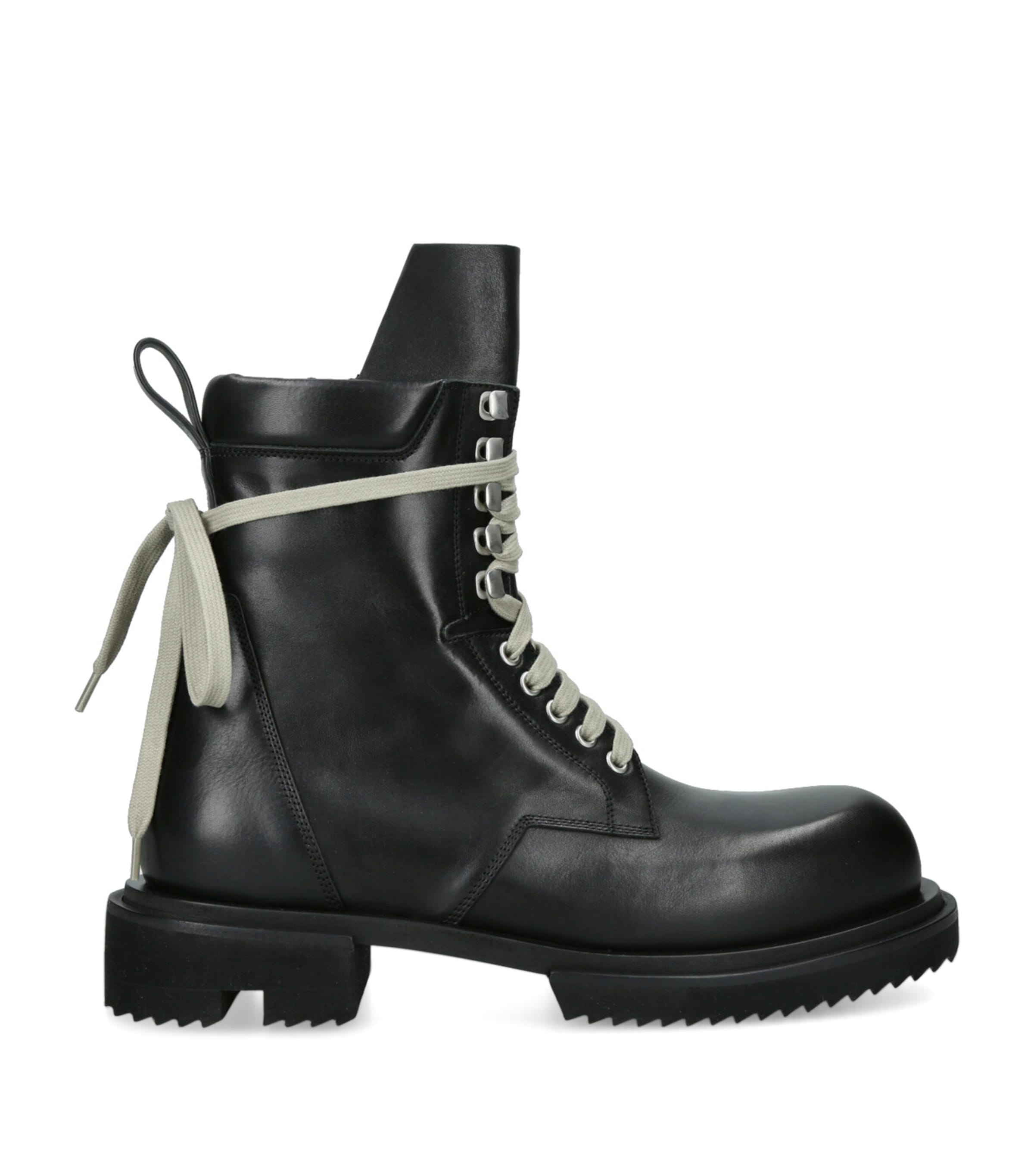 Rick Owens Leather Army Gabe Boots Black Image 1
