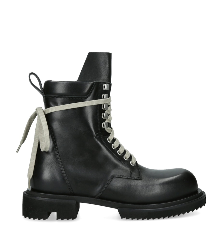 Rick Owens Leather Army Gabe Boots Black Image 1
