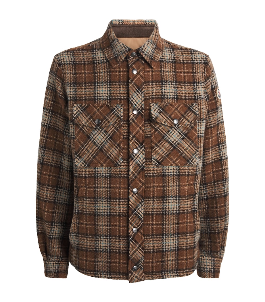 Virgin Wool Check Overshirt F22 Image 1