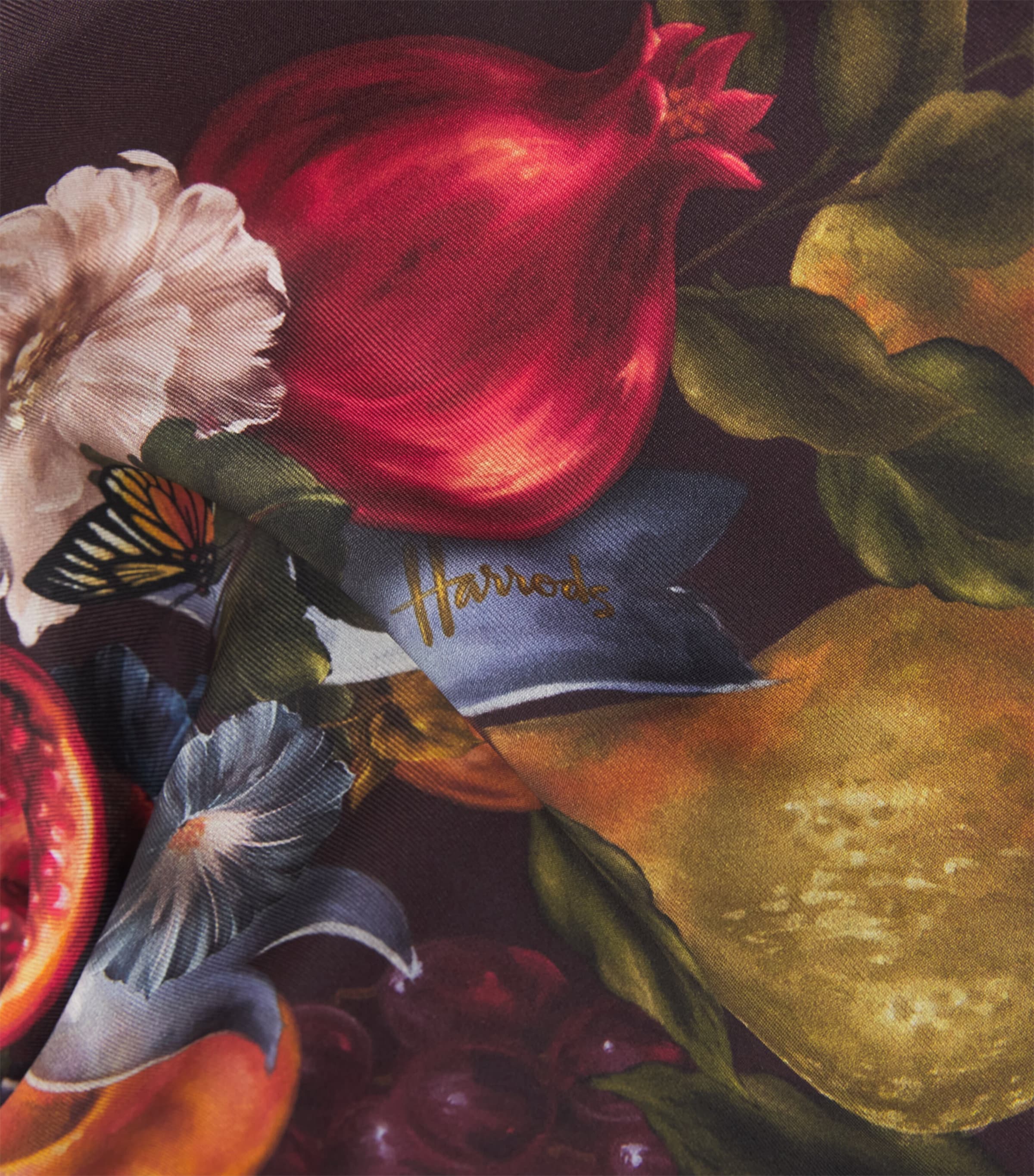 Harrods Silk Festive Banquet Scarf Image 4