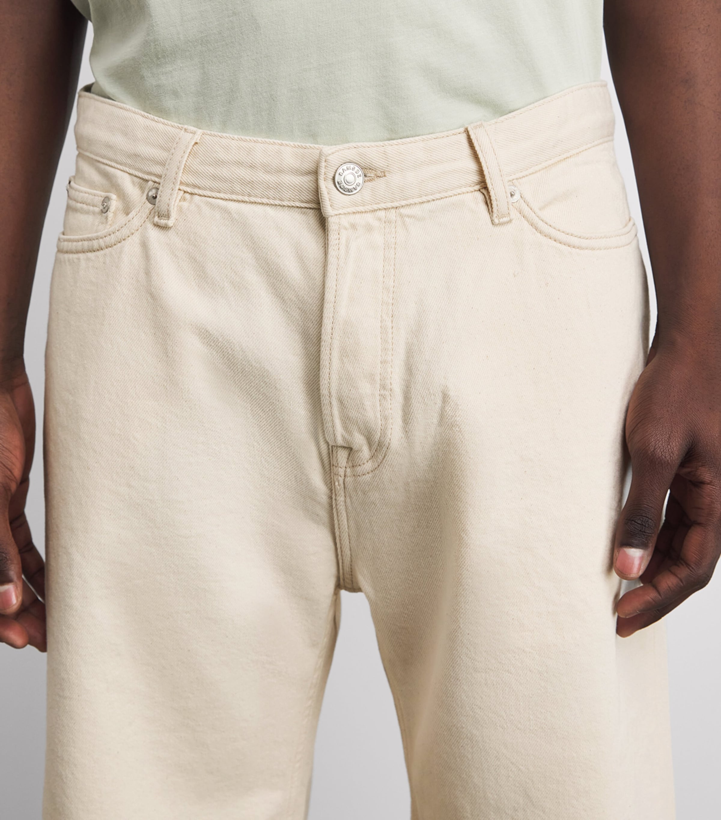 SAMSOE SAMSOE Mens Denim Saeddie Straight Shorts Soft Natural Image 3