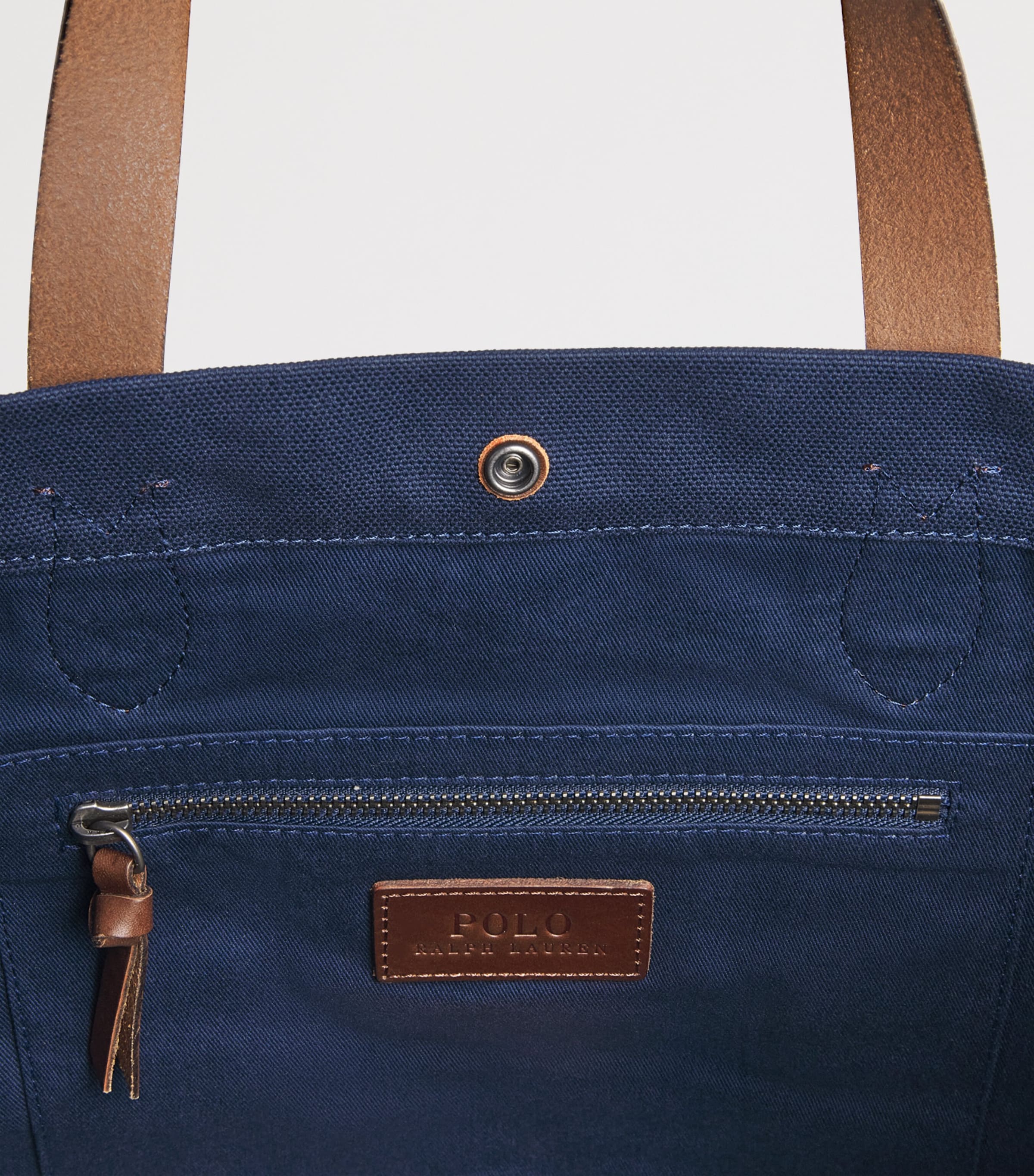 Canvas Polo Bear Tote Bag NEWPORT NAVY Image 4