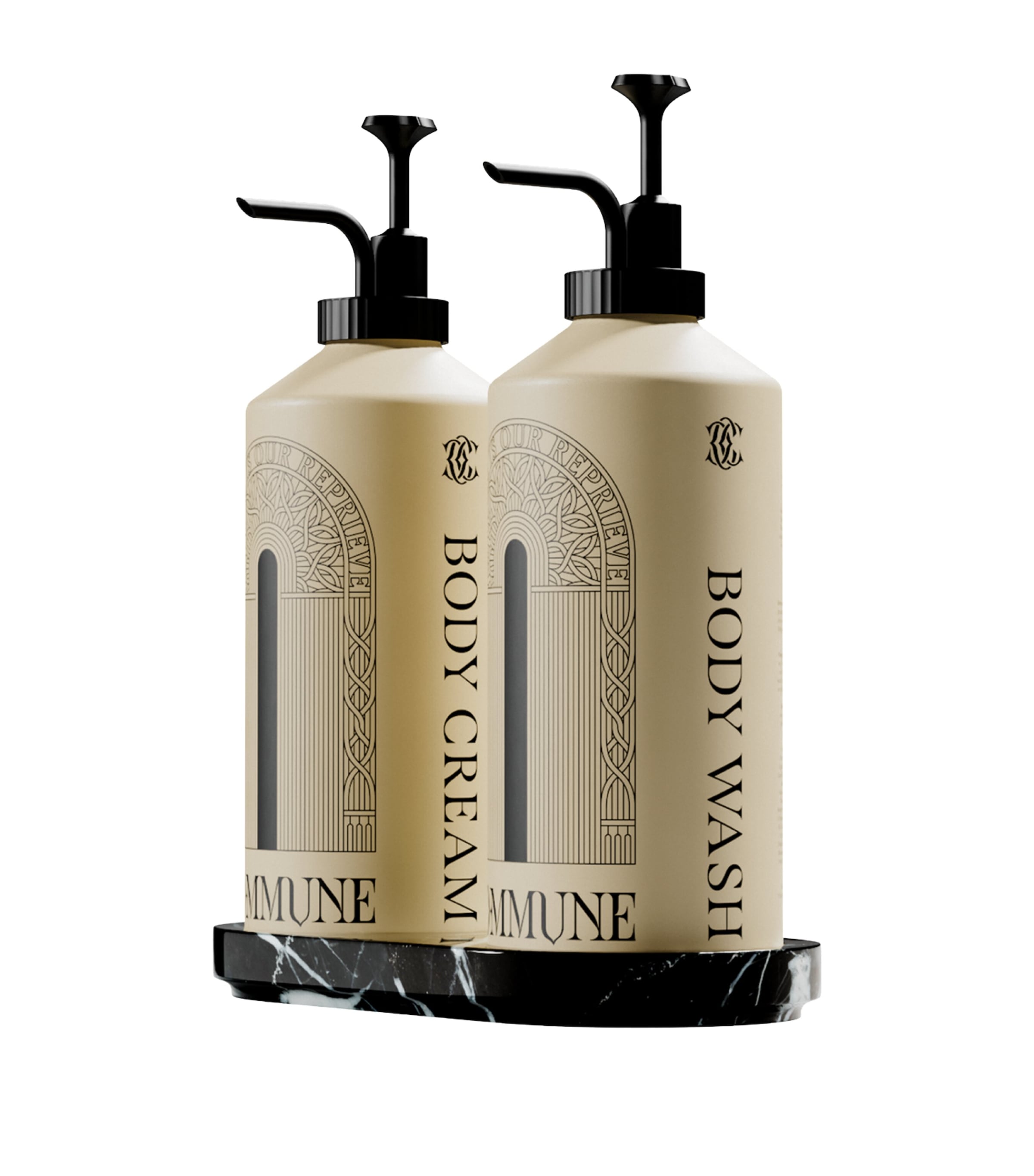 Marble Double Tray NO COLOUR Image 6