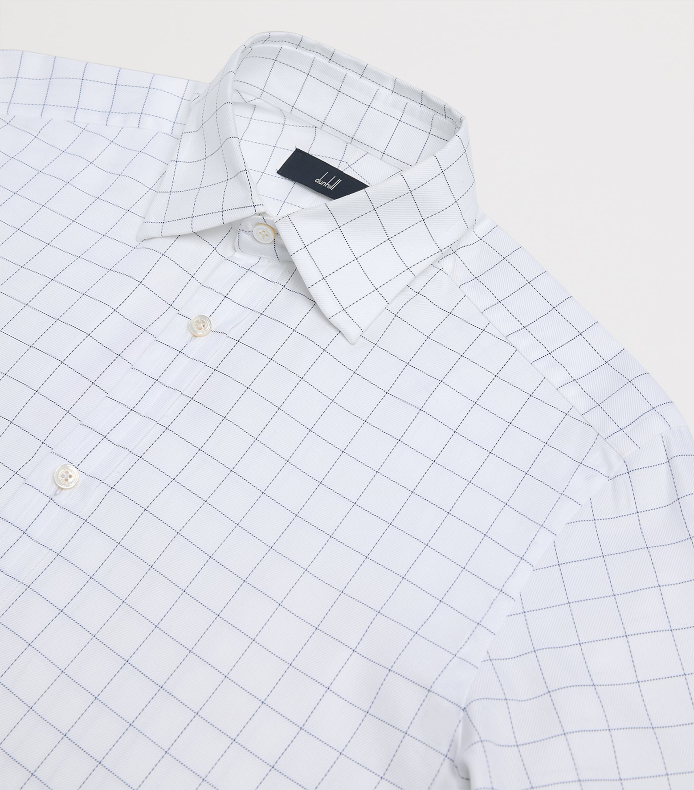 Dunhill Mens Cotton Check Shirt Image 5