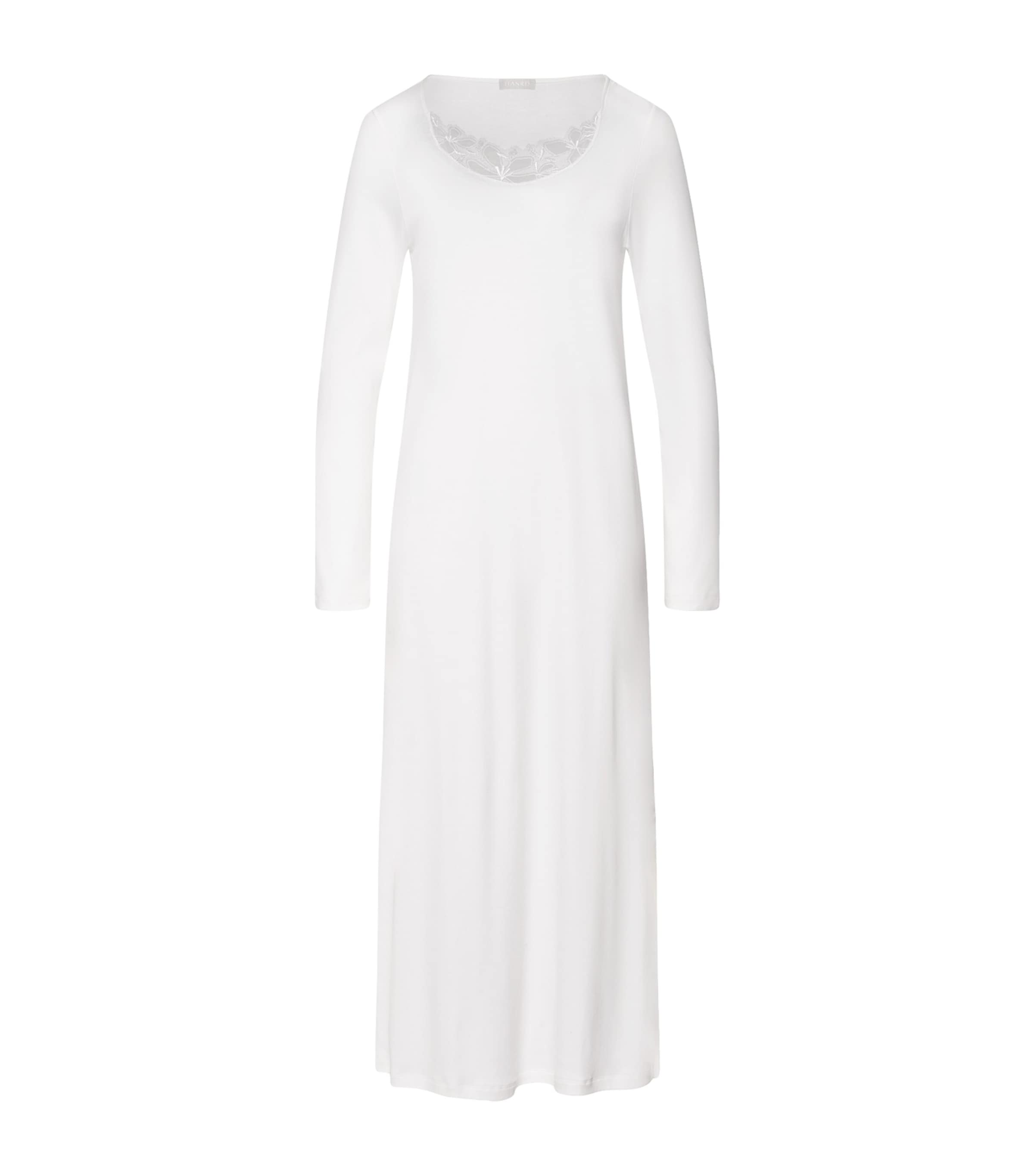 Hanro Cotton Long-Sleeve Kalea Nightdress | Women Clothing | Nightwear | Nightdresses | Pyjamas | Designers | Hanro