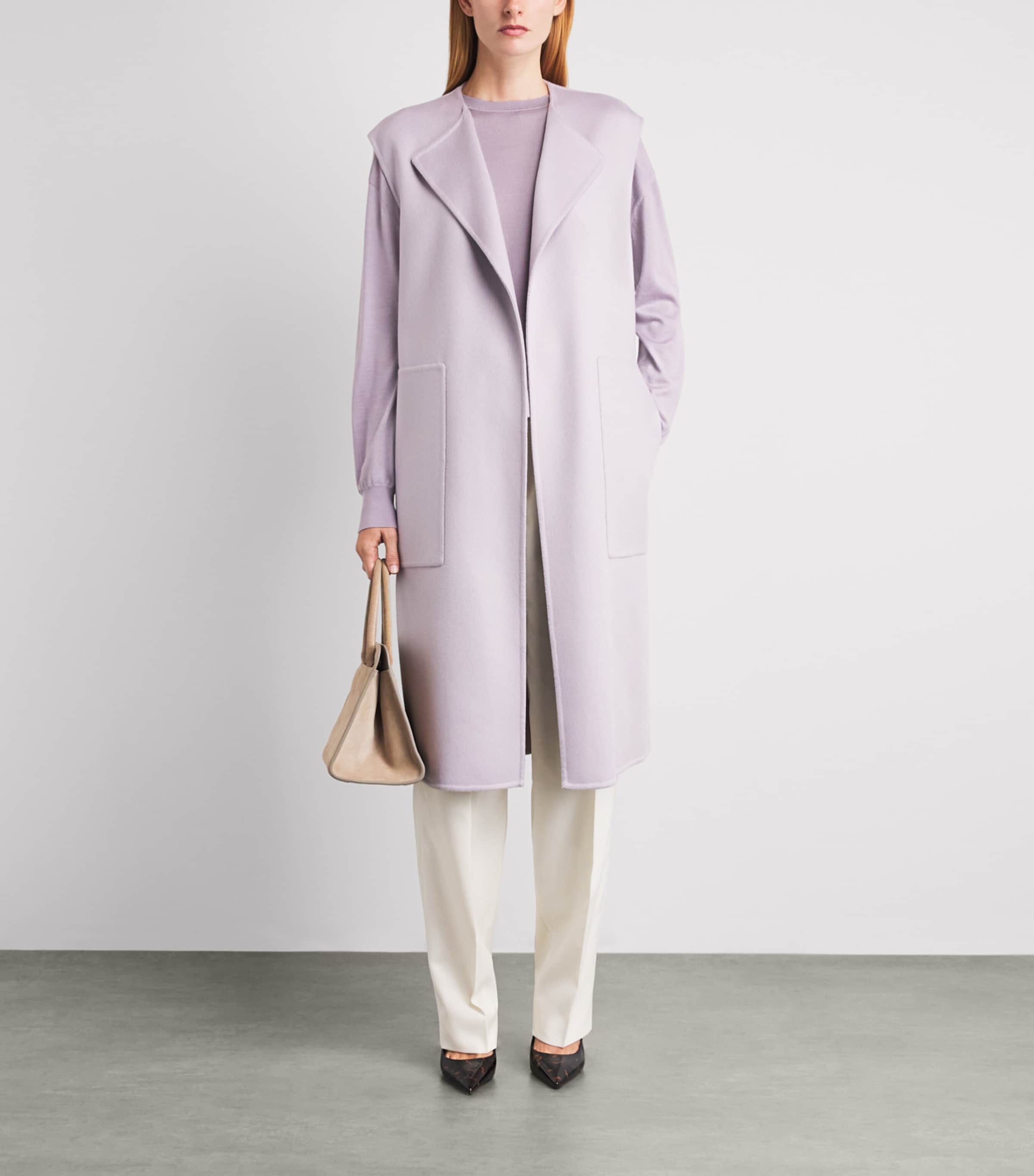 Agnona Womens Wool-Silk-Cashmere Crew-Neck Sweater Lilac Mauve Image 2