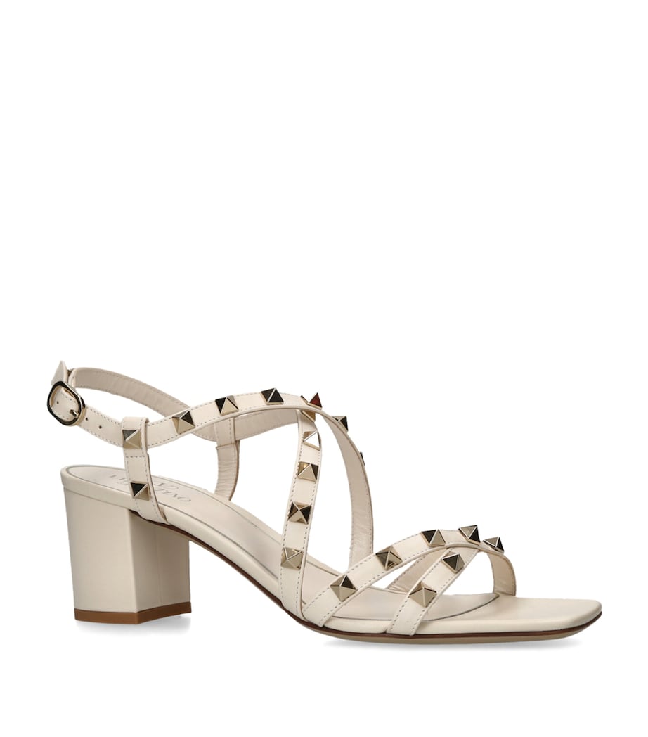 Leather Rockstud Sandals 60 CREAM Image 6