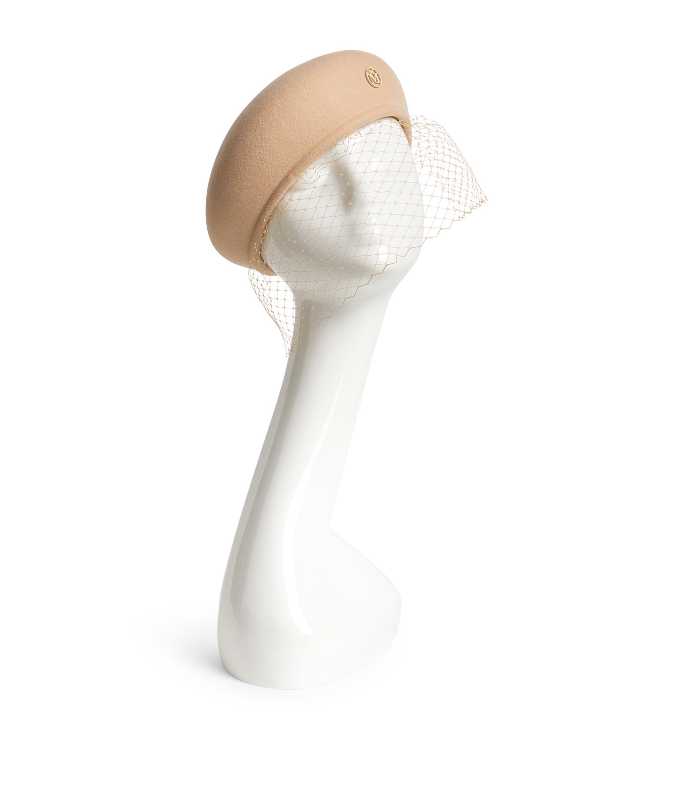 Maison Michel Beige Wool New Bonnie Veil Beret | Harrods UK