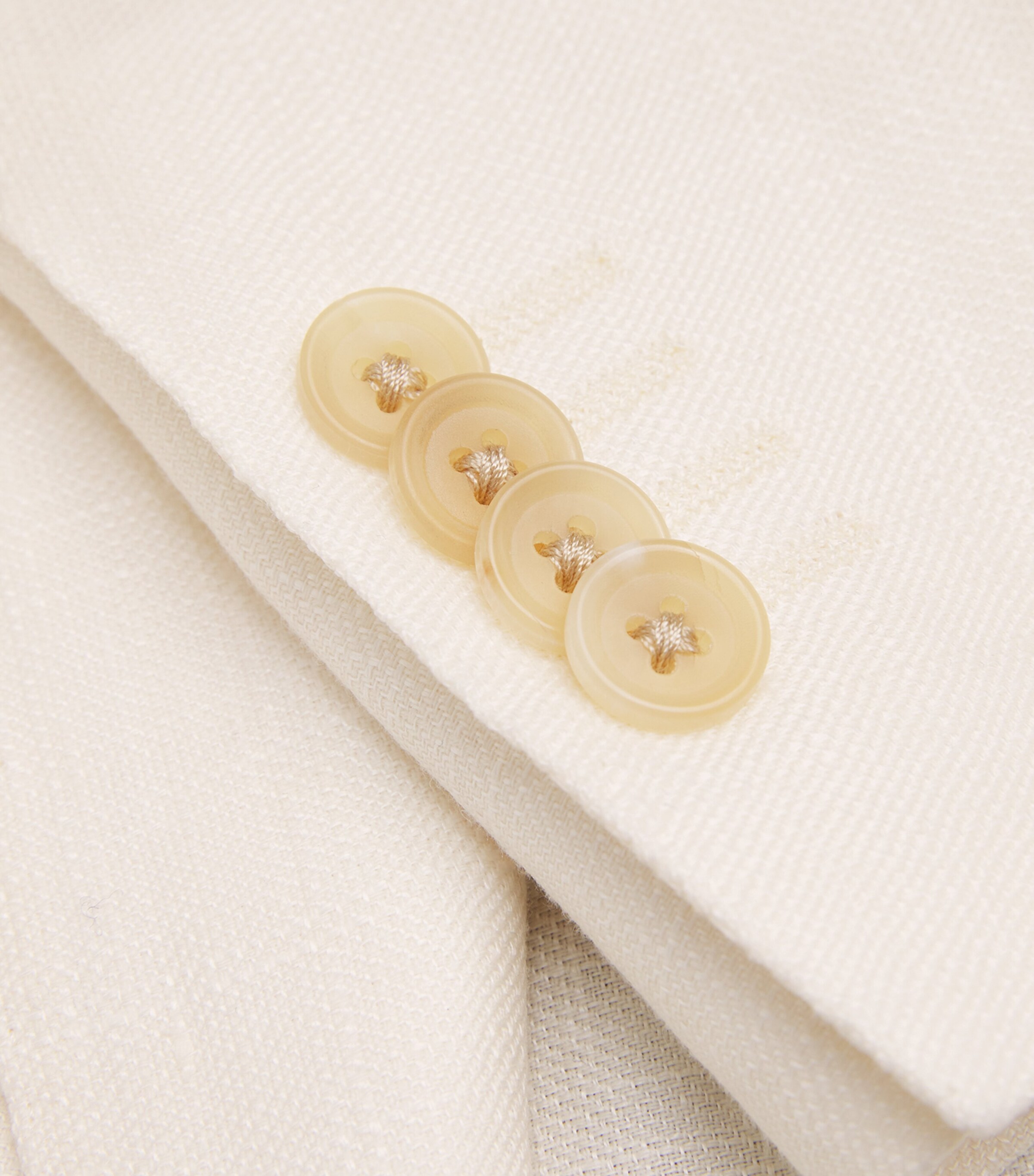 Linen-Virgin Wool Blazer 73 NATURAL/WHITE Image 5