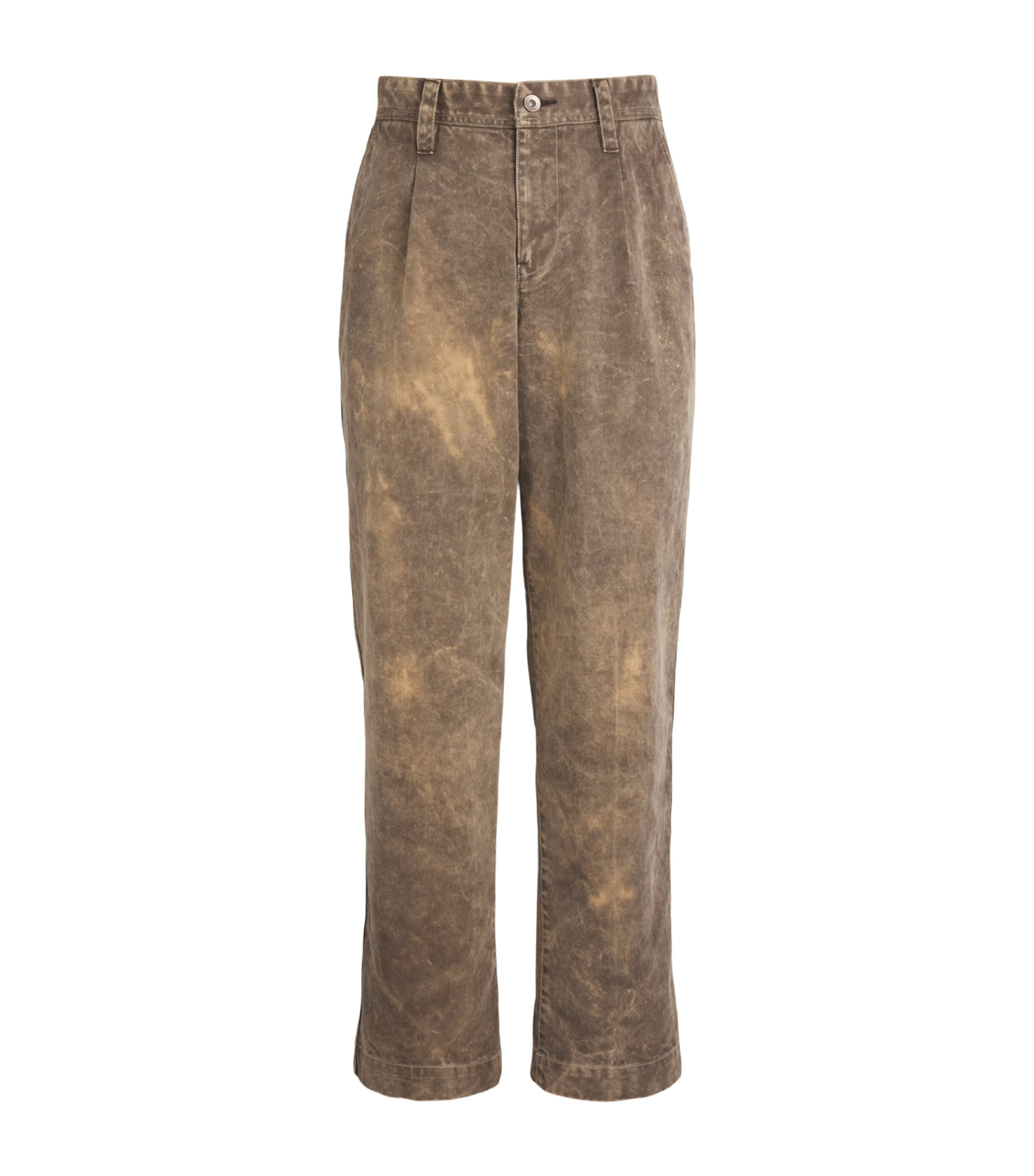 IM MEN Mens Elements Straight Trousers Dark Beige Image 1