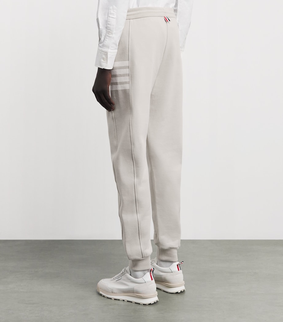 Thom Browne Mens Cotton 4-Bar Sweatpants Beige Image 5