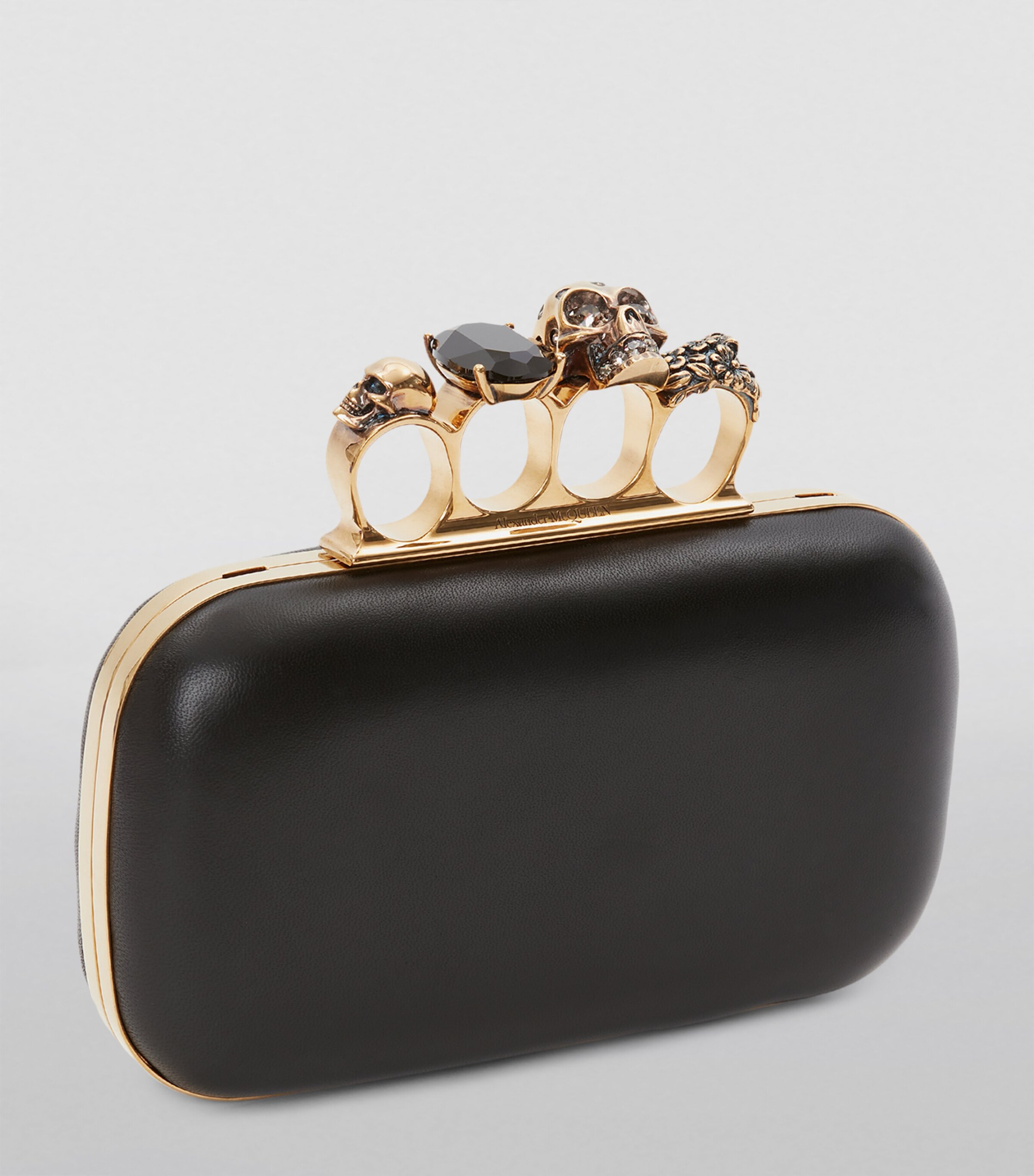 McQueen Skull Four-Ring Clutch Bag Image 3