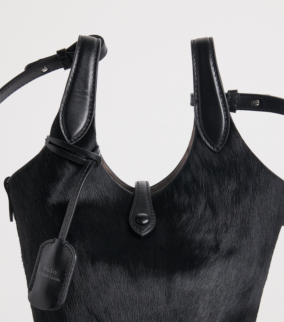 Polo Ralph Lauren Small Haircalf Polo Play Cross-Body Bag Black Image 5