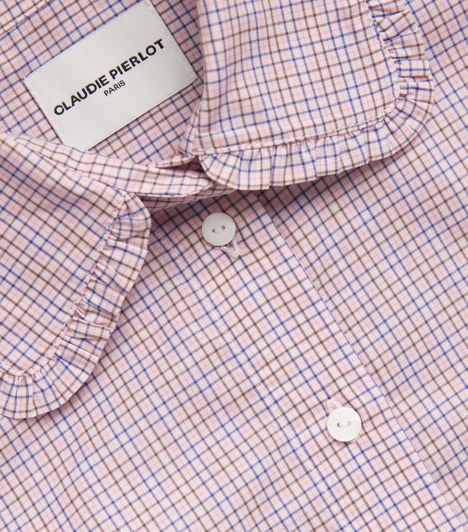 Frilled-Collar Check Shirt MULTICOLORED Image 5