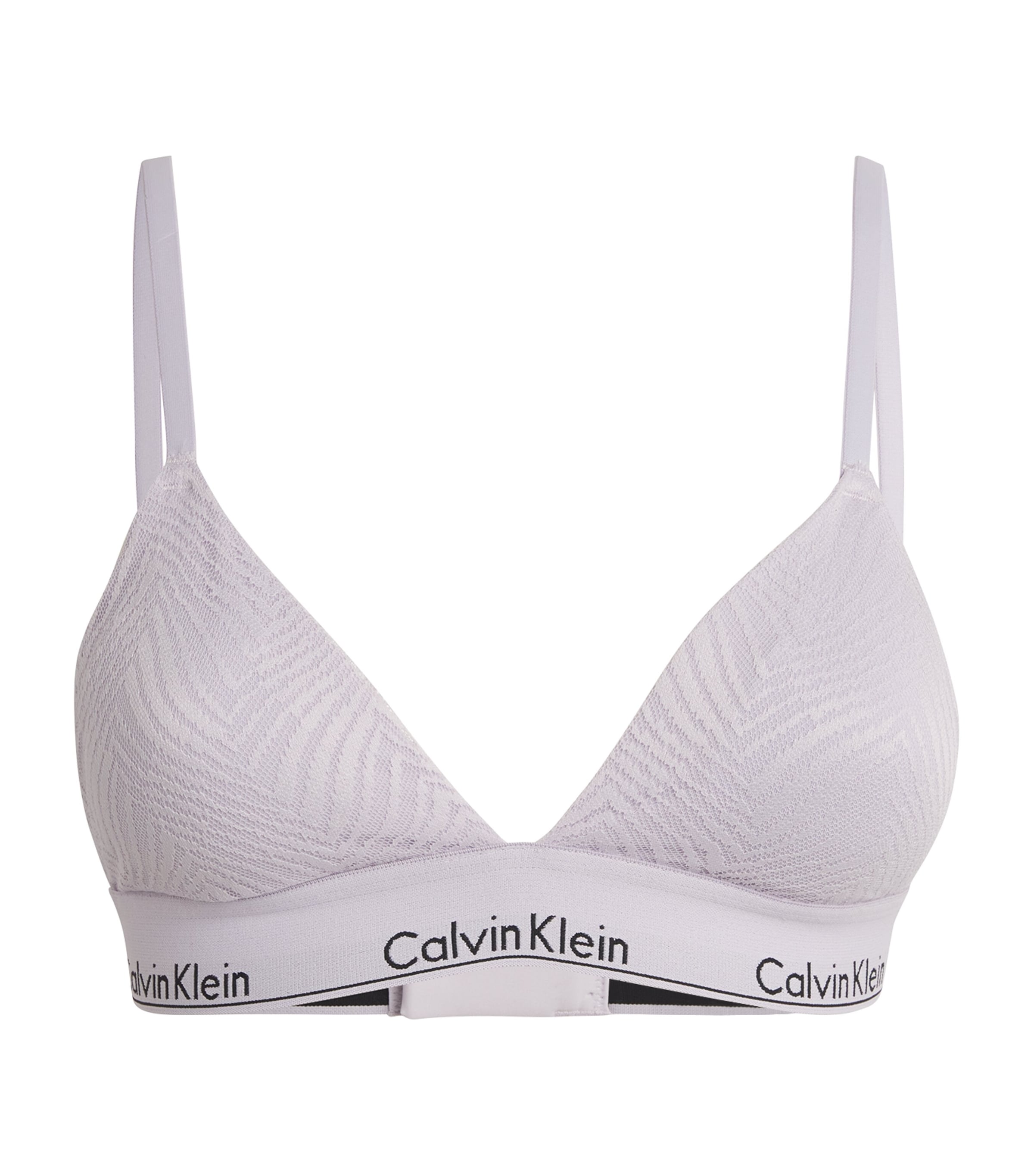 Calvin Klein Modern Lace Triangle Bra In Purple