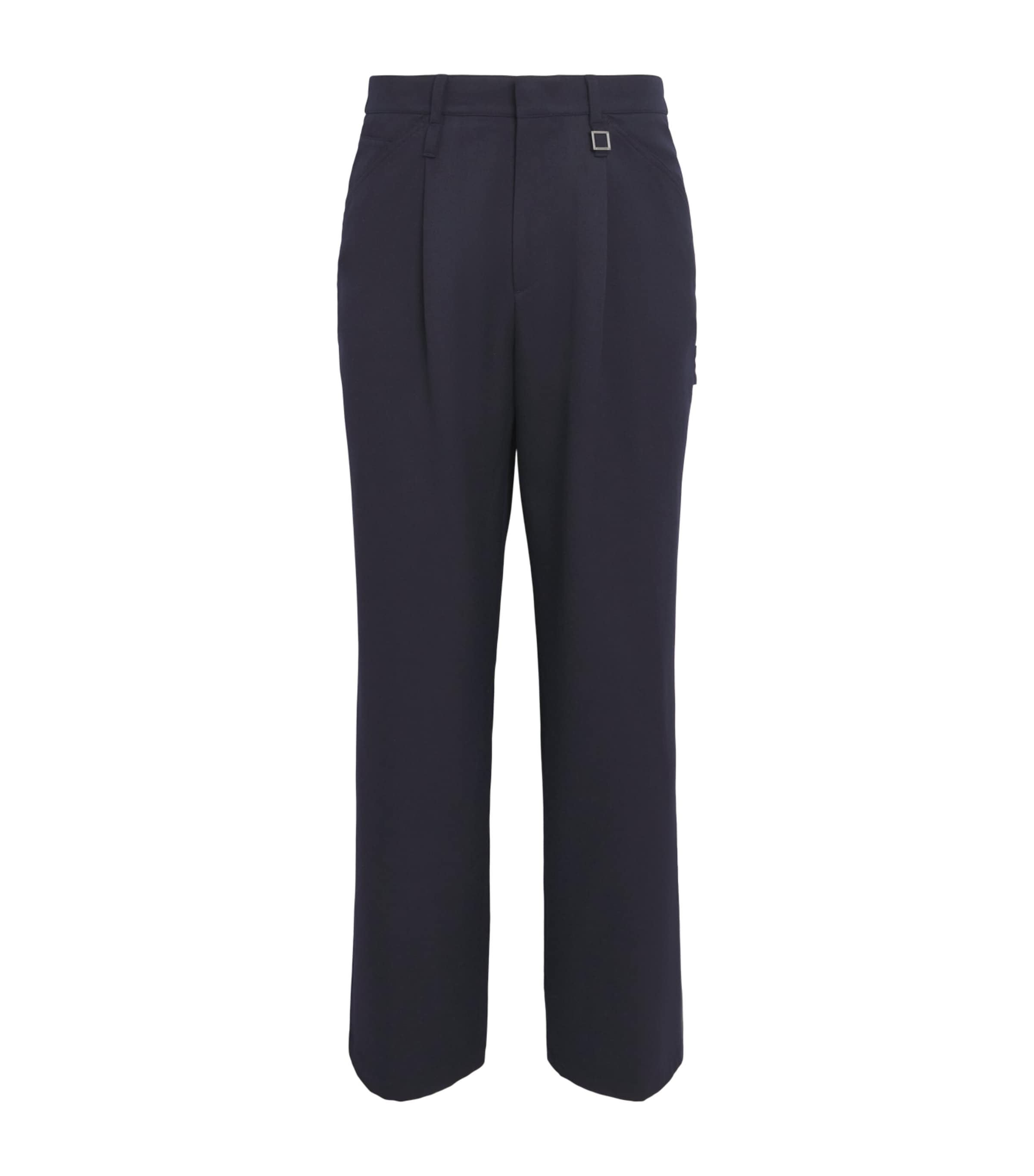 Wooyoungmi Mens Wool Five-Pocket Trousers Navy Image 1