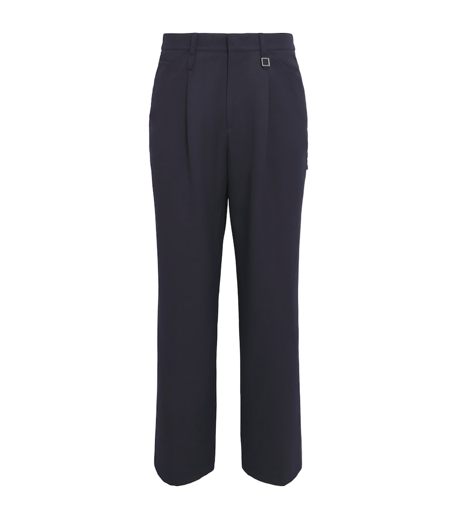 Wooyoungmi Mens Wool Five-Pocket Trousers Navy Image 1