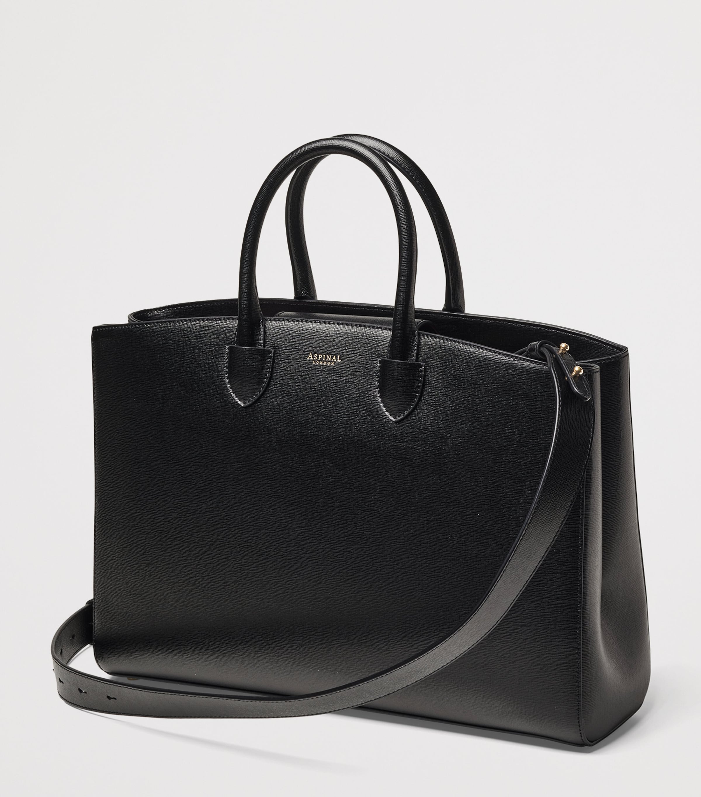 Leather Madison Tote Bag BLACK Image 3